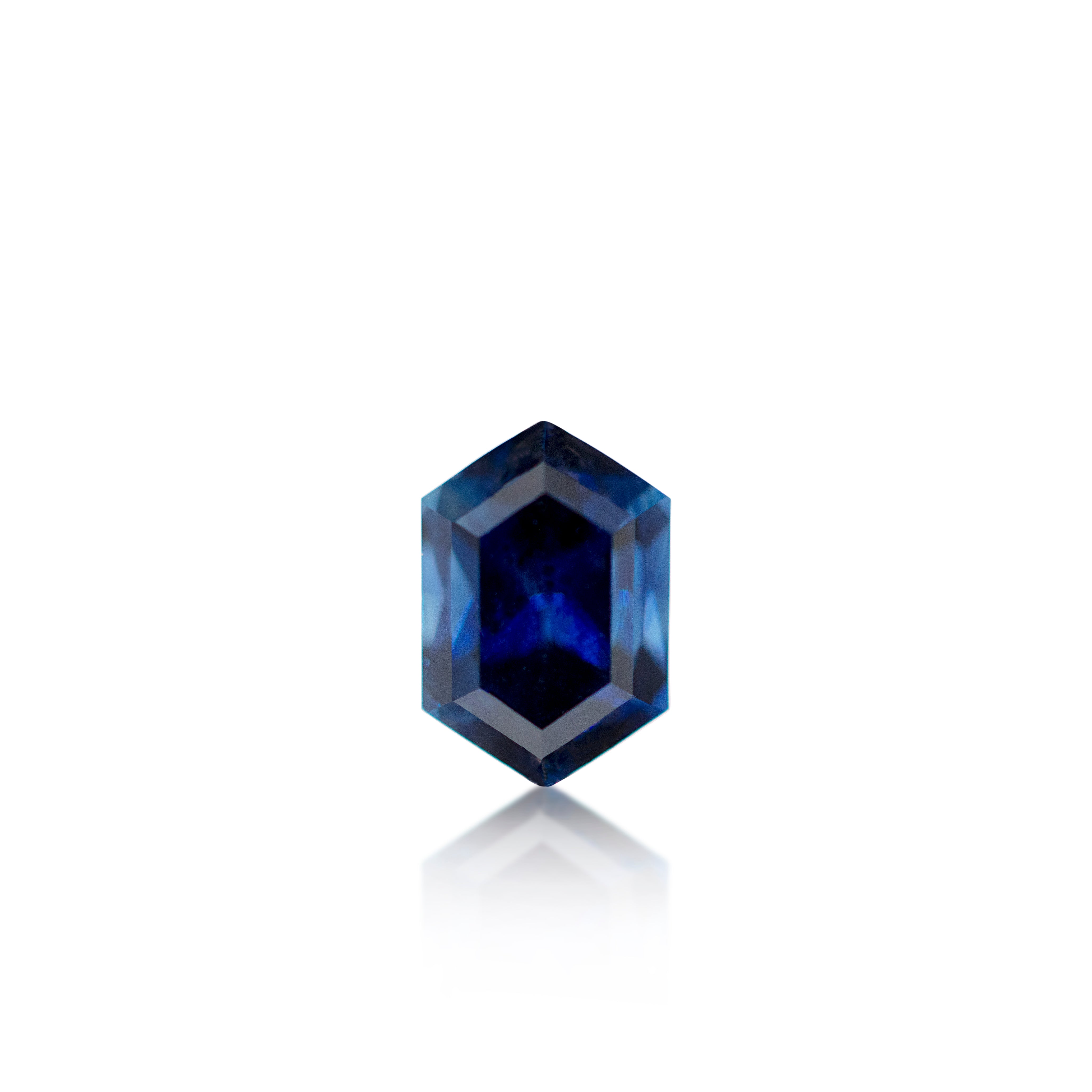 0.71 ct Australian Deep Blue Sapphire Hexagonal Cut