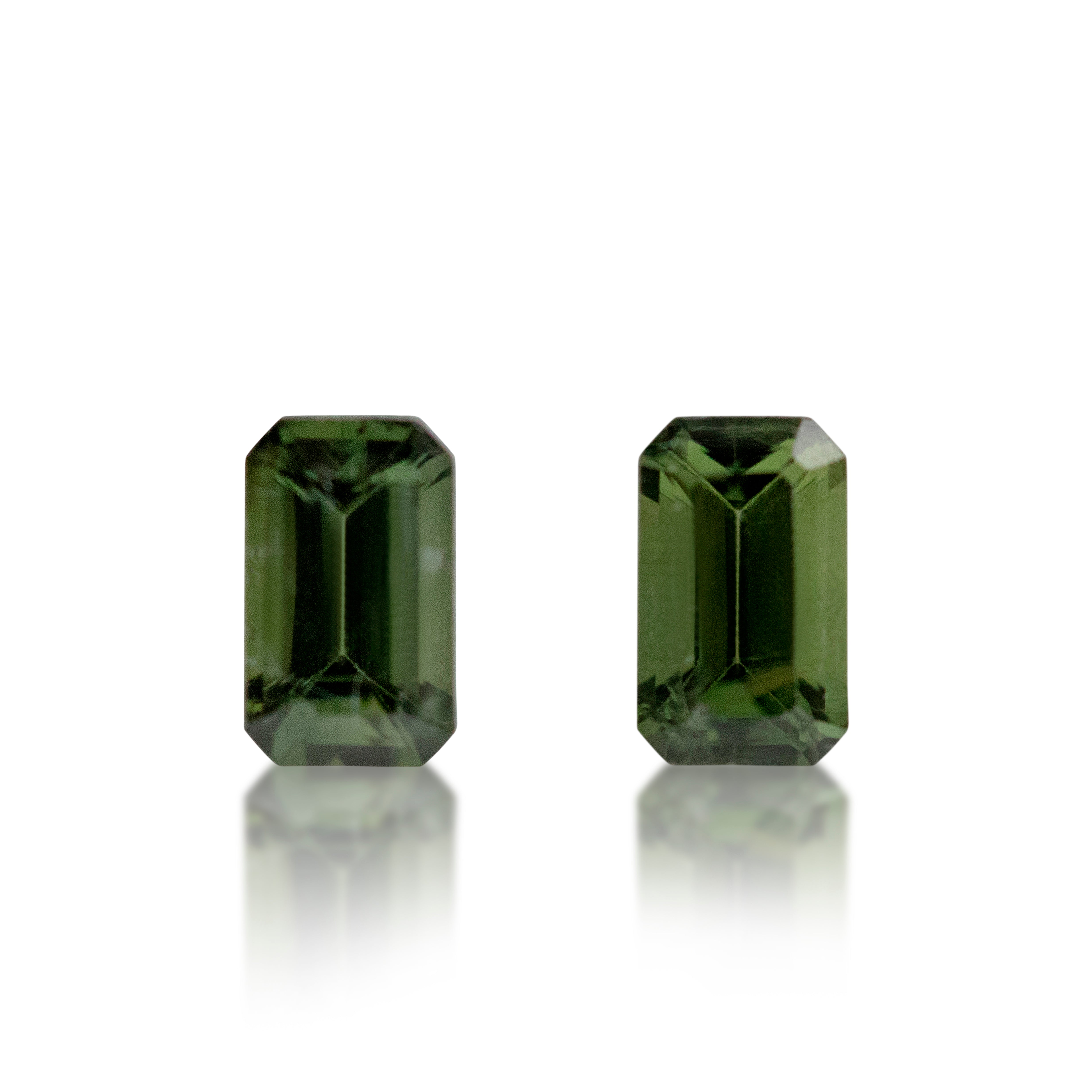 Australian Sapphire Pair — 2 = 0.77 cts Emerald | Green Sapphire