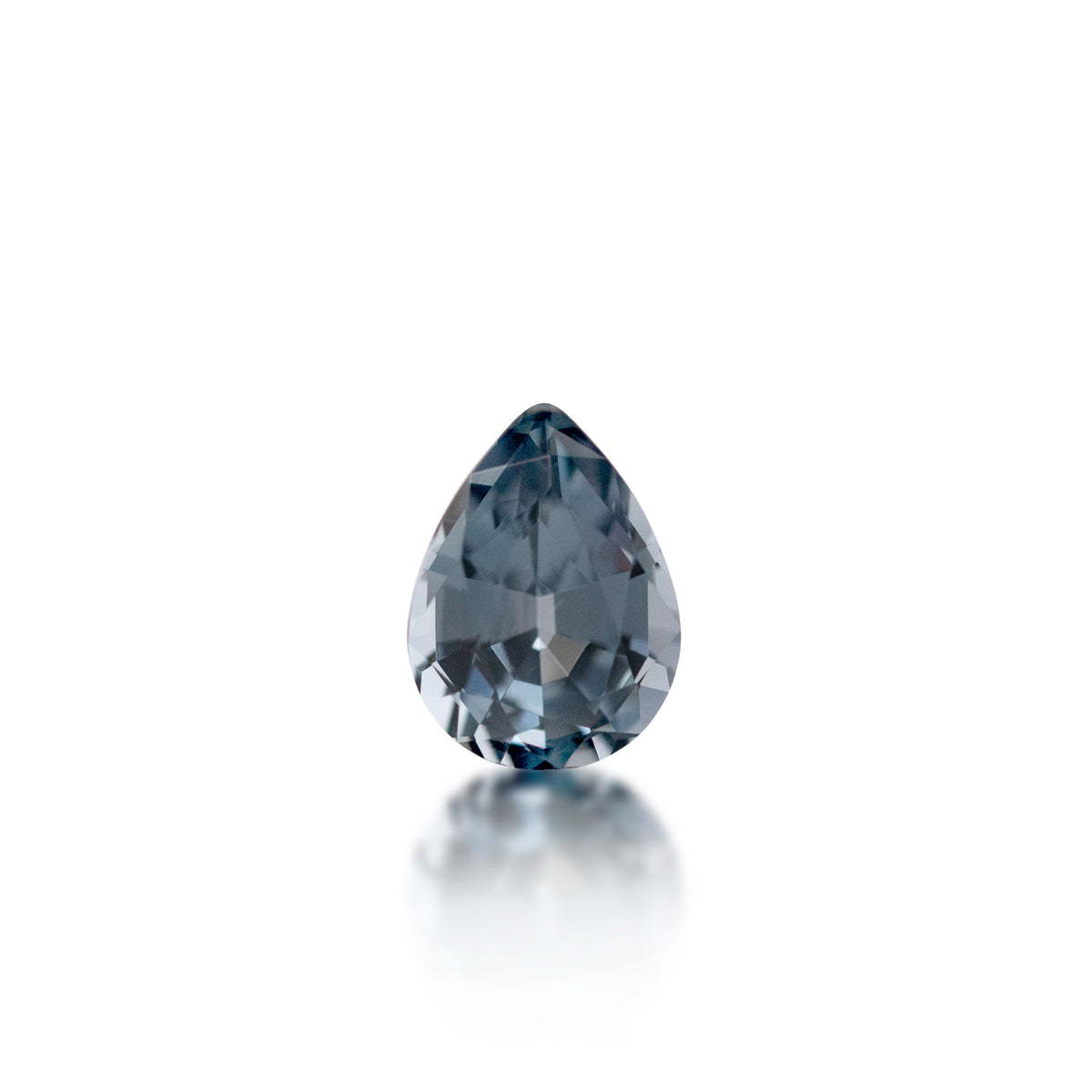 1.43 ct blue/grey pear cut loose natural spinel