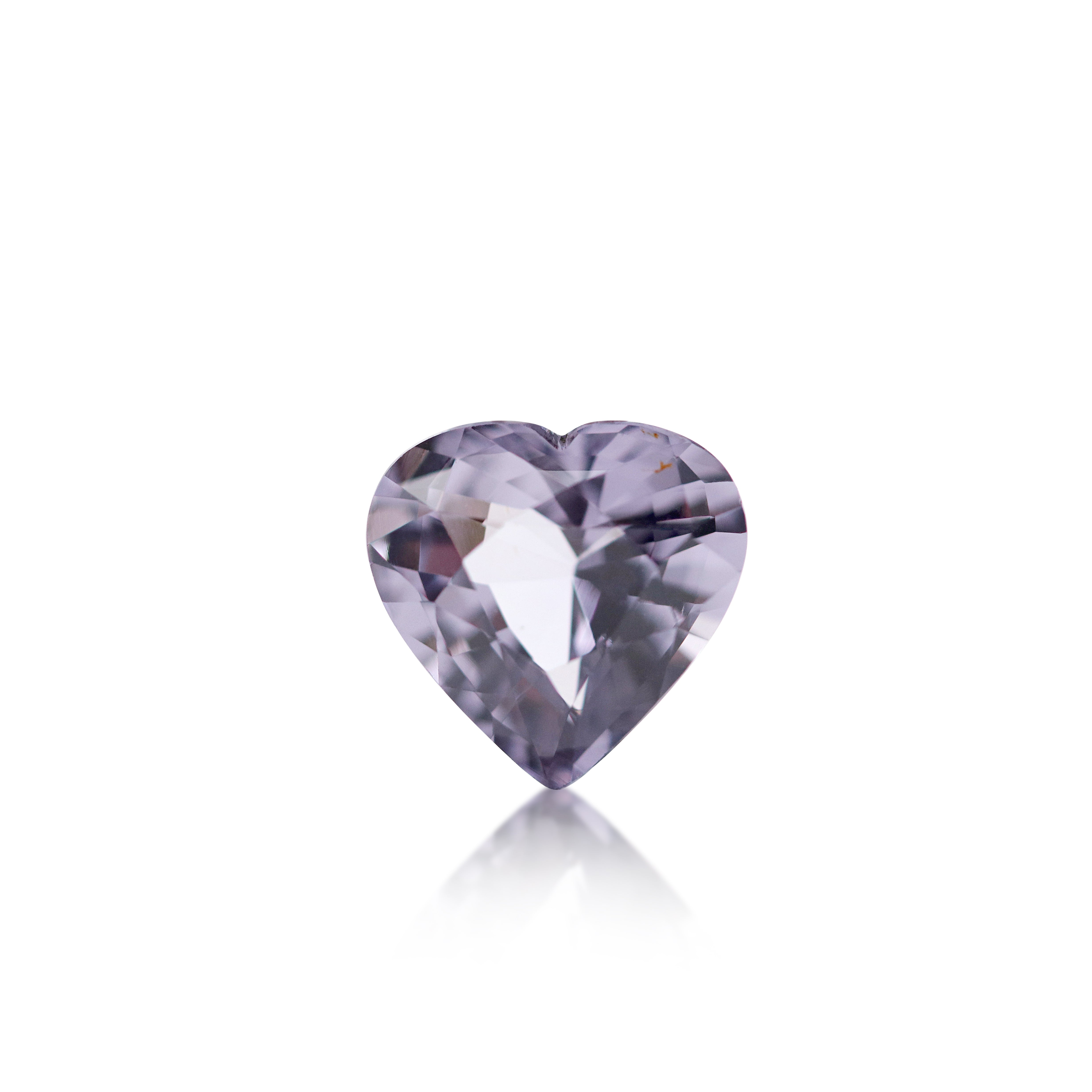 Lavender spinel, heart cut, 2.66ct, Ceylon loose gemstone