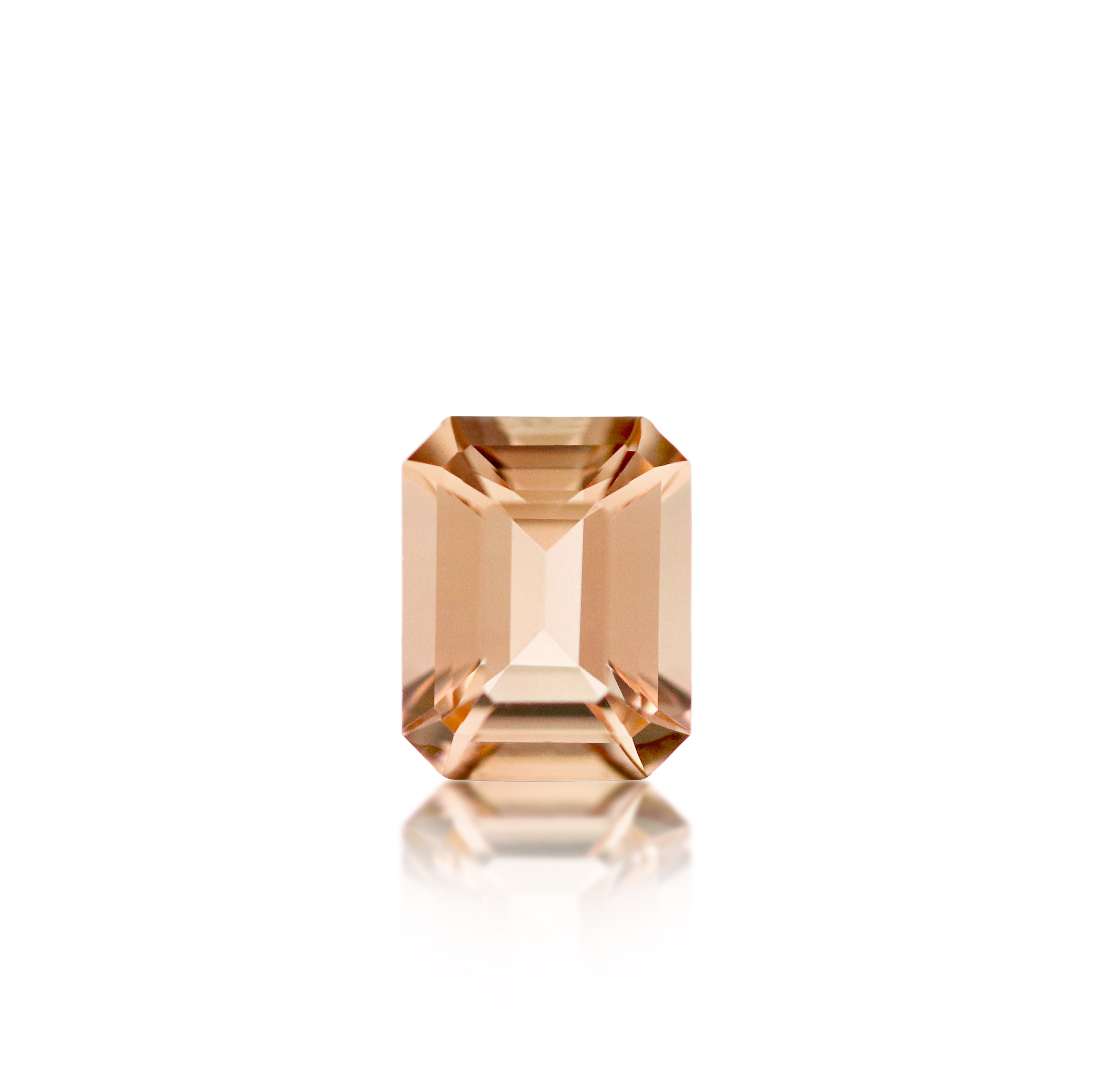 0.97ct Salmon Pink Emerald cut Tourmaline