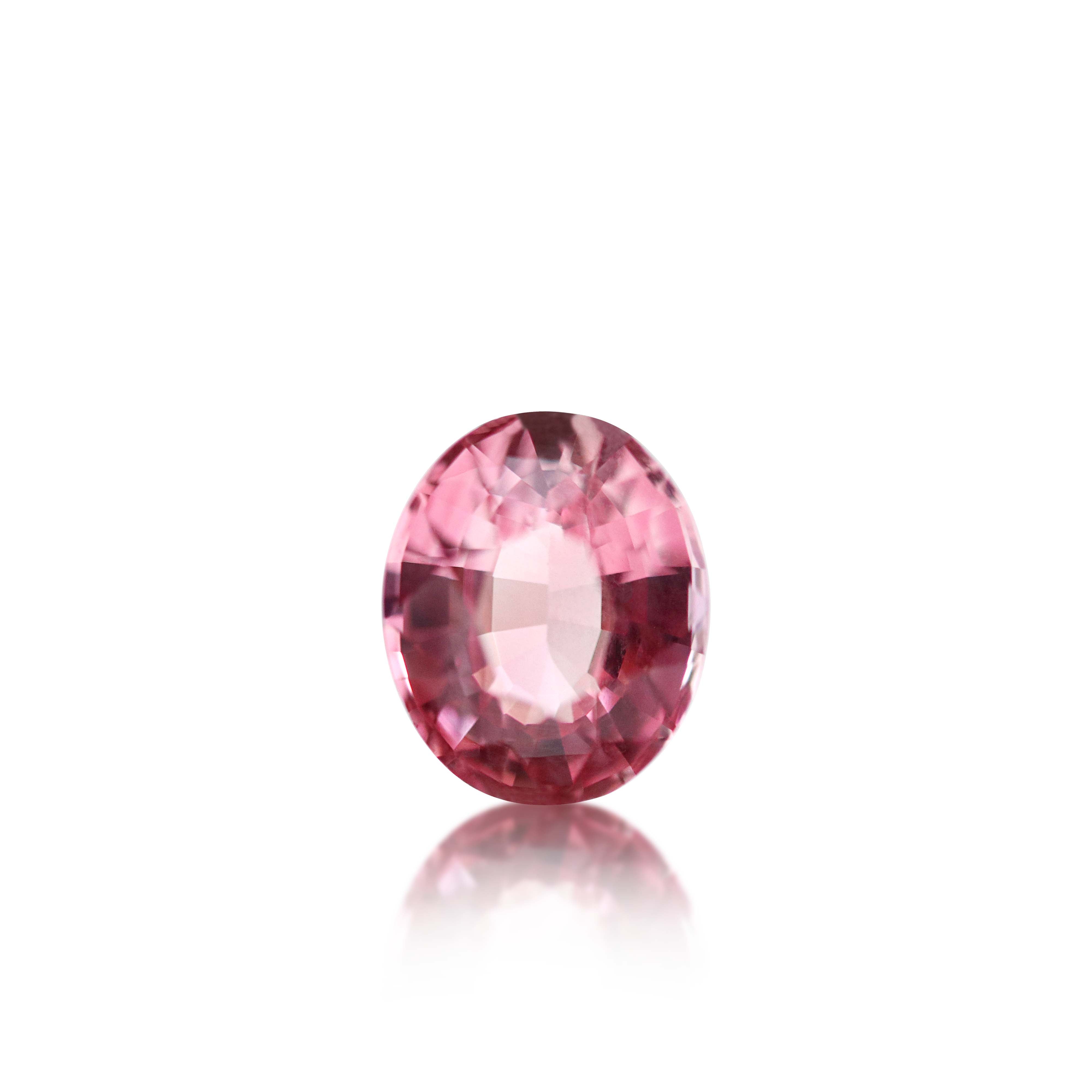 1.13ct Deep Pink Oval Cut Tourmaline
