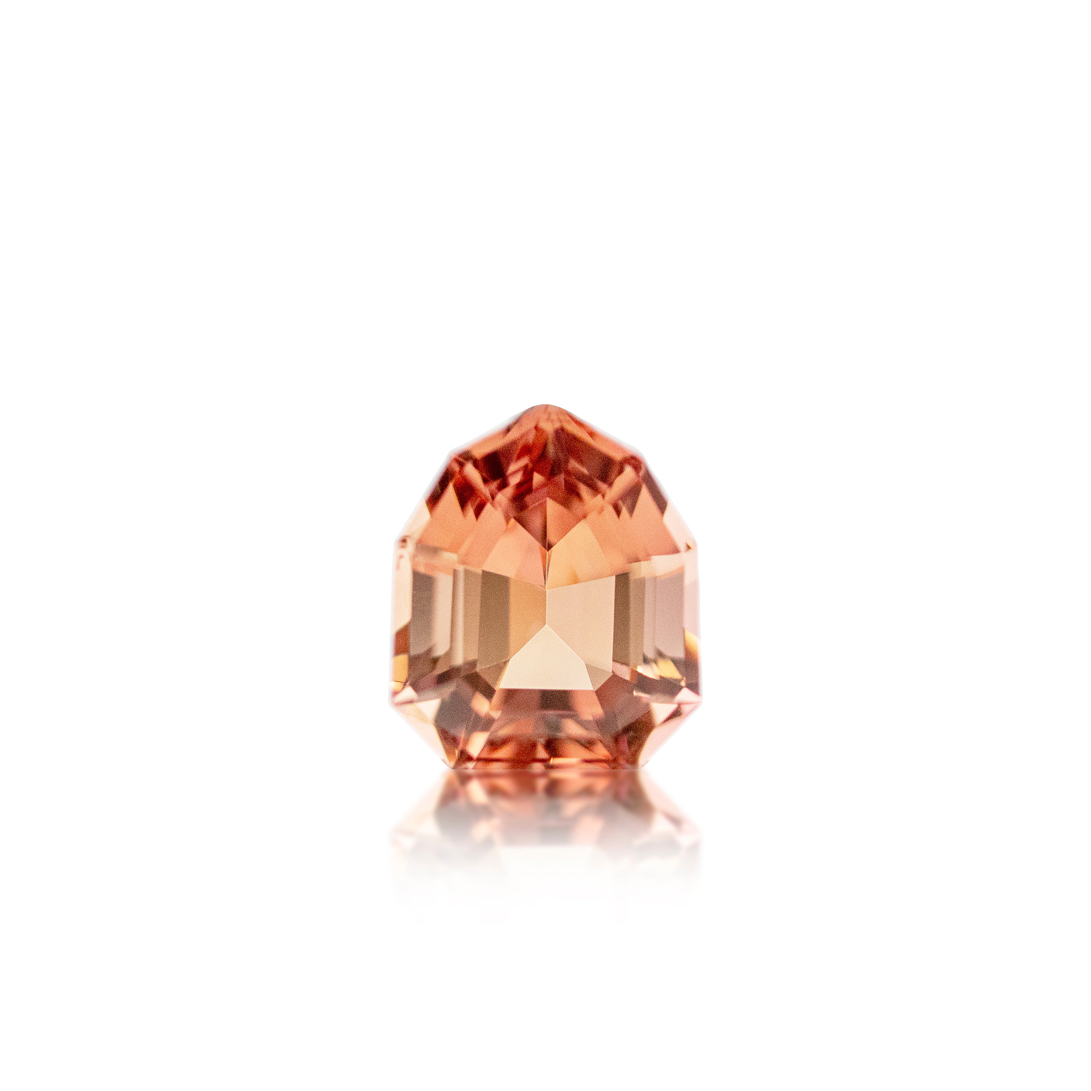 1.30ct Dark Salmon Pink Step cut Pear Shape Tourmaline