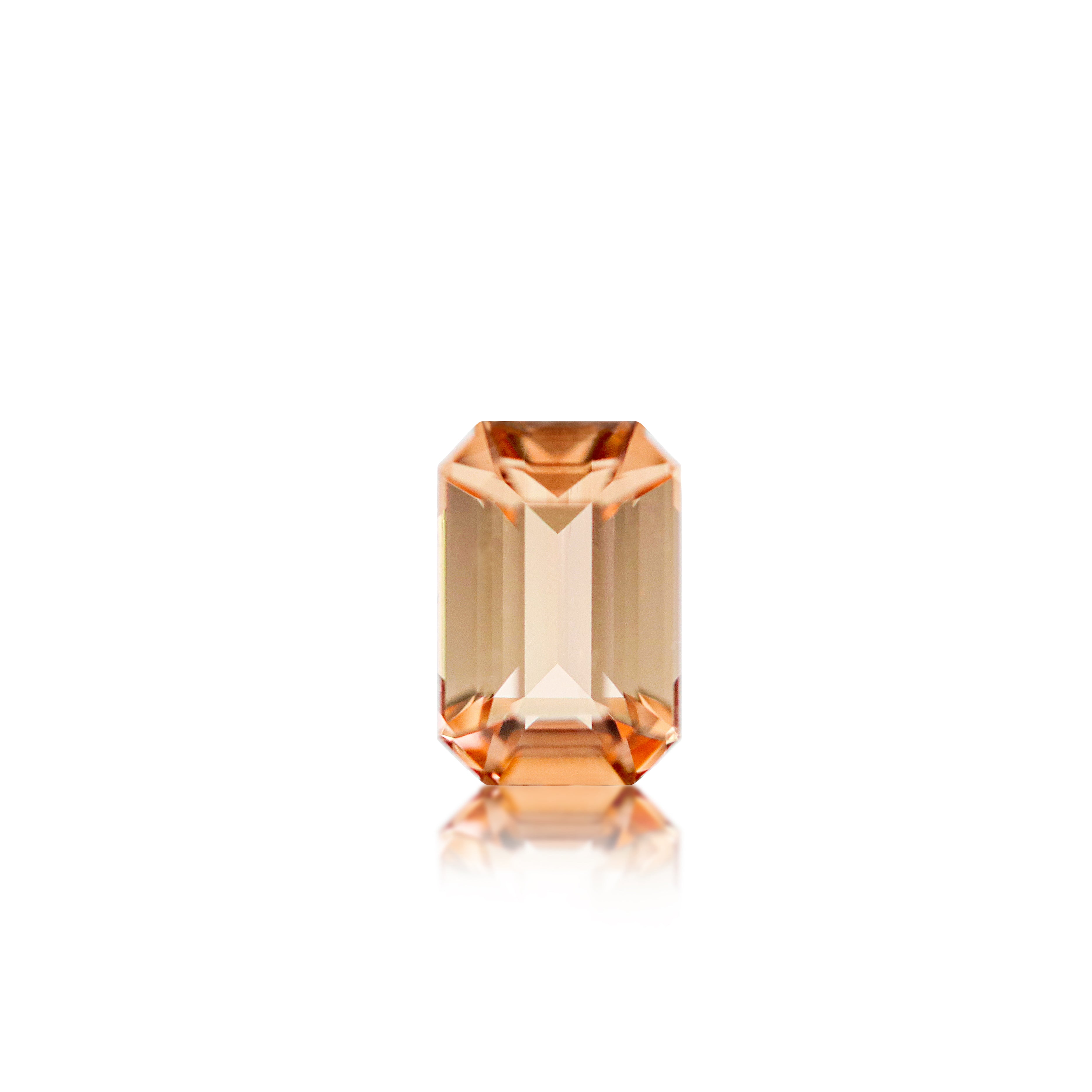 1.34ct Salmon Pink Emerald cut Tourmaline