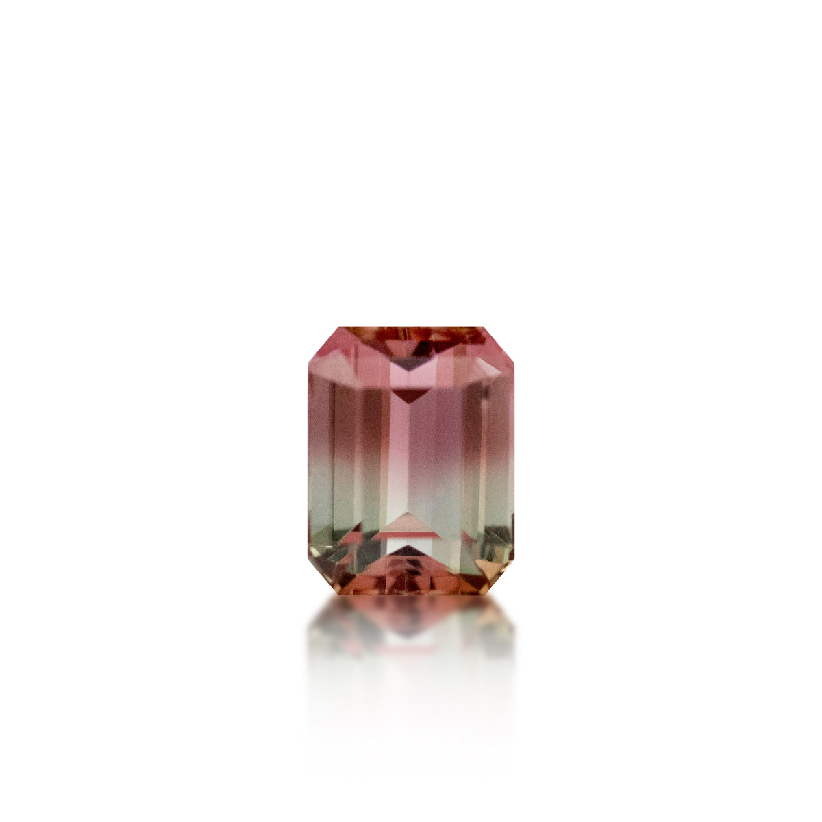 Bi-Colour Tourmaline — 1.58 ct Emerald | Loose Tourmaline