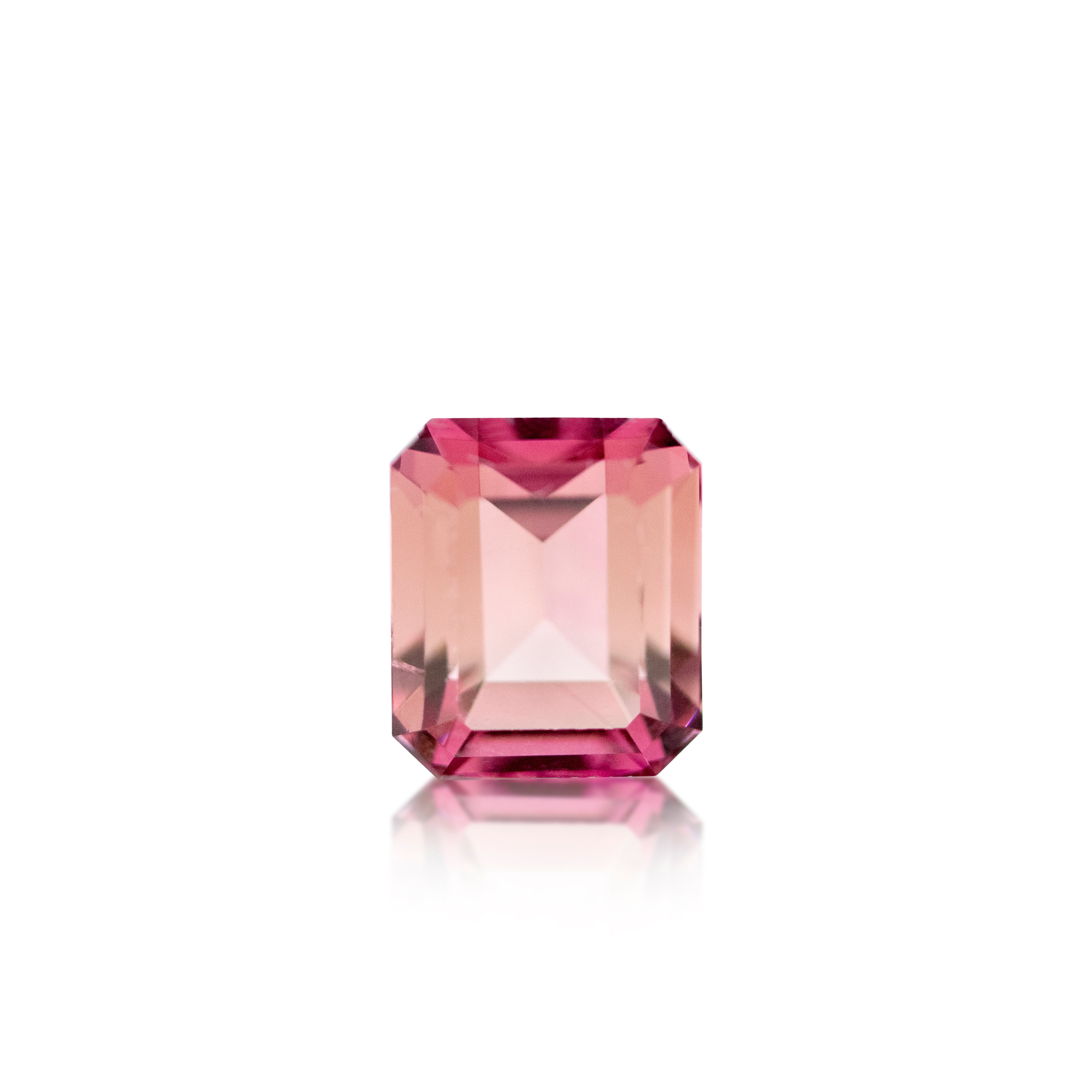 2.60ct Pinkish Orange Emerald cut Tourmaline