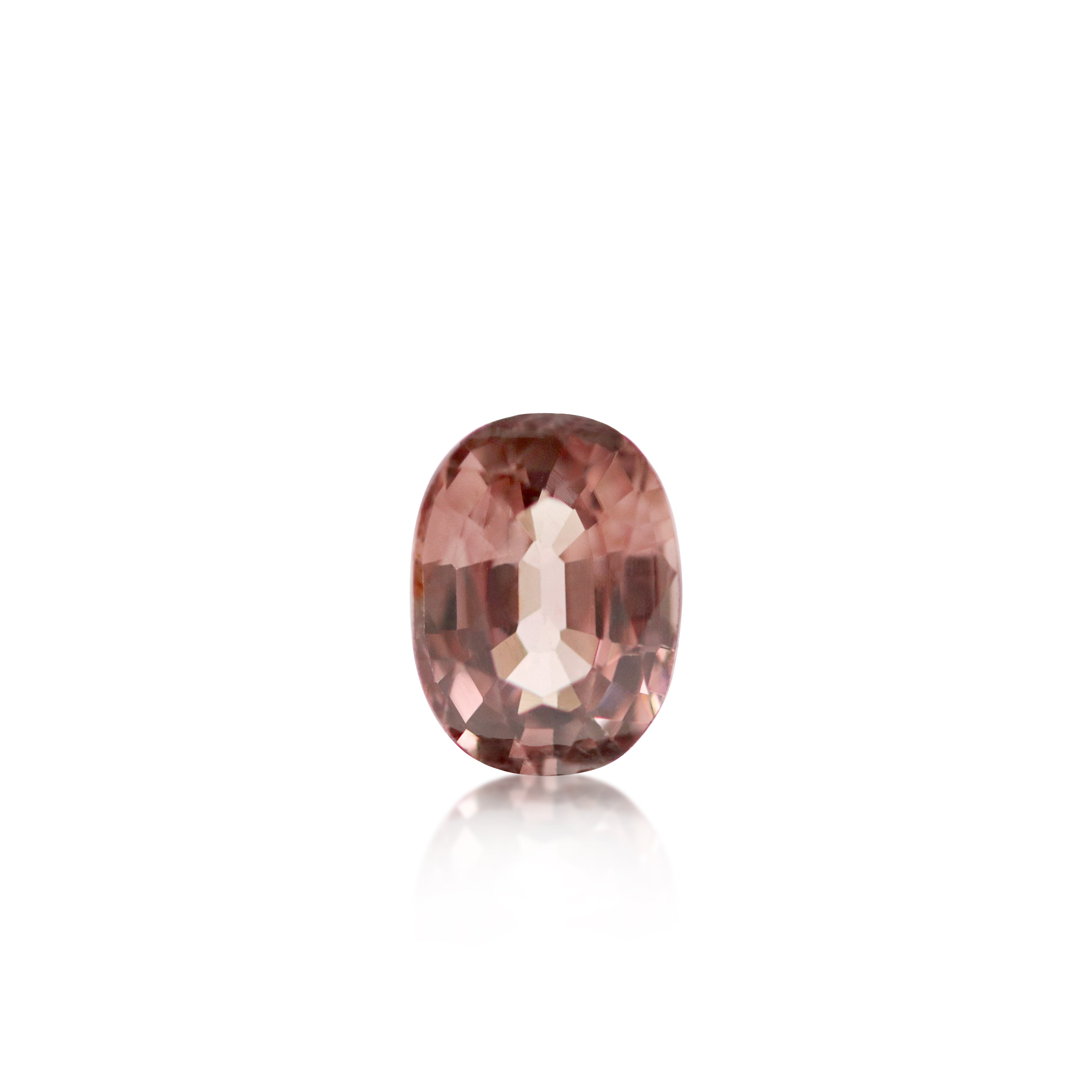 1.39 ct Oval Cut Dusty Pink Zircon