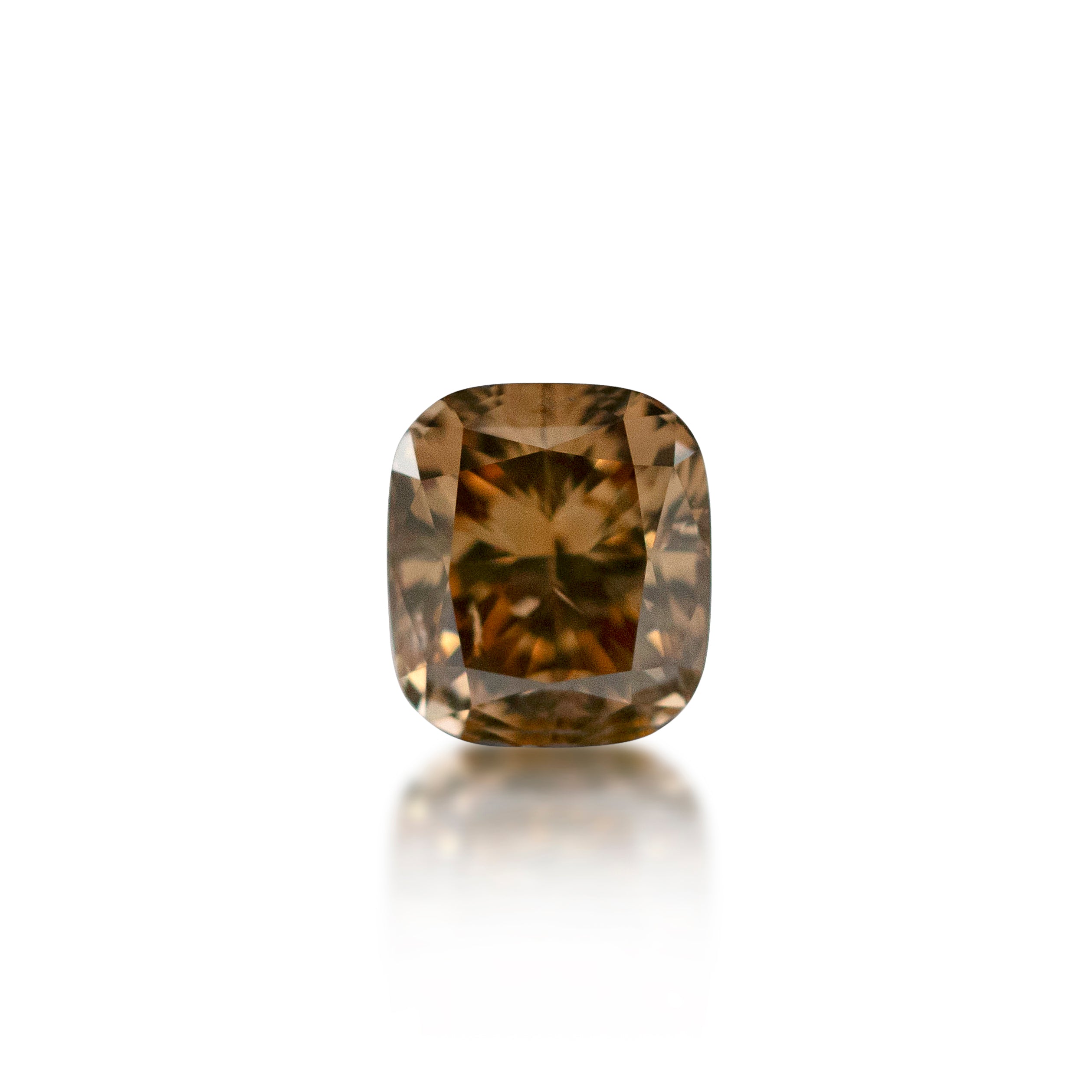 0.51ct Cushion Cut Orangey Brown