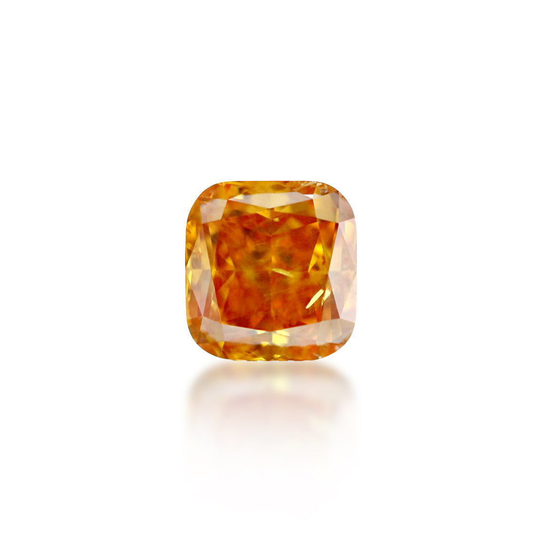 0.61 ct Cushion Cut Brownish Orange