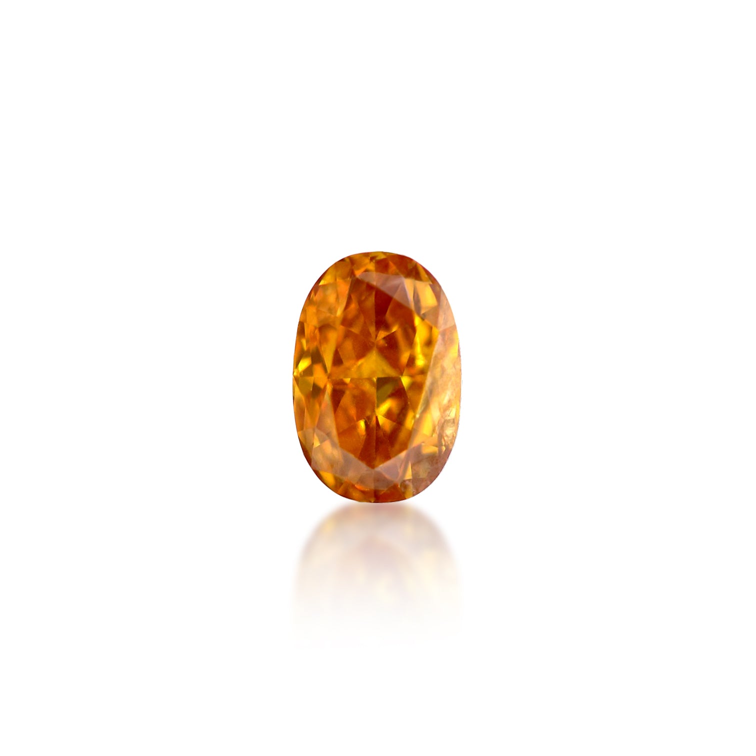 0.33 ct Oval Cut Fancy Deep Brown Yellow Orange