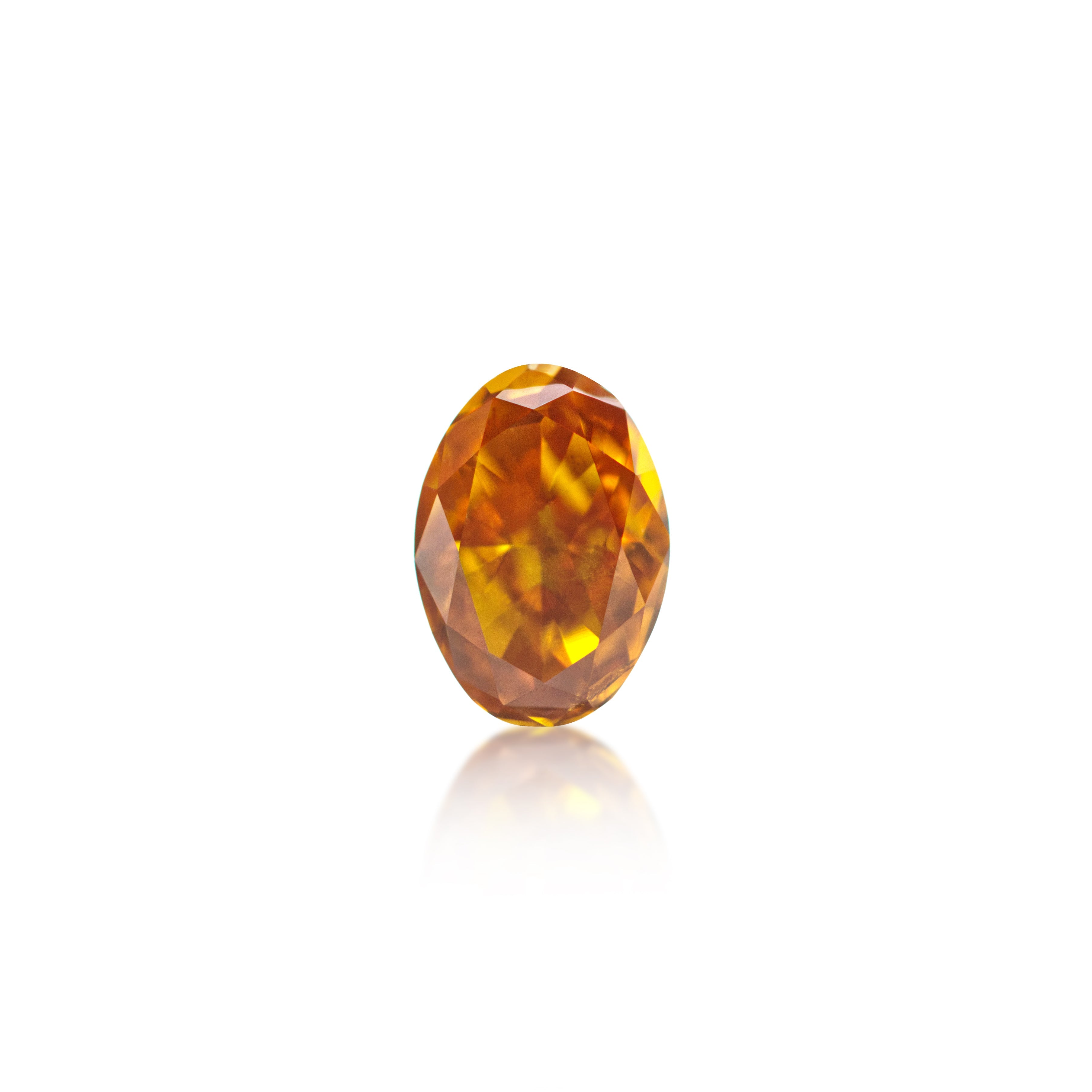 0.53 ct Oval Cut Fancy Deep Yellow Orange