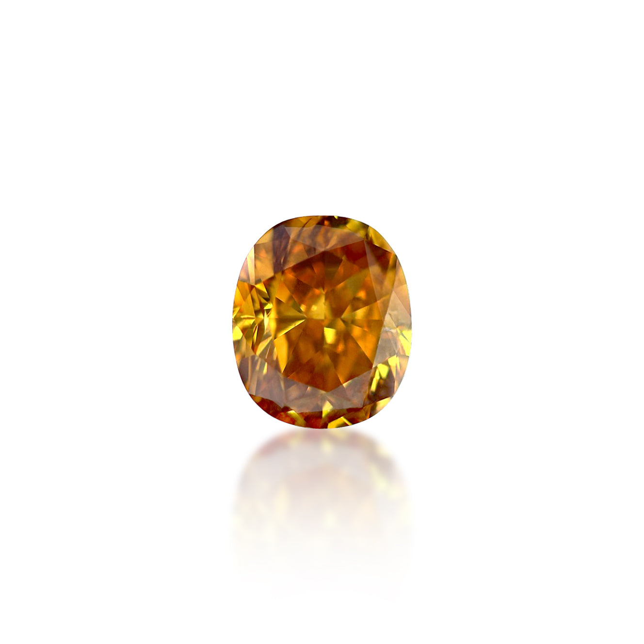 1.52 ct Oval Cut Deep Brownish Orange Yellow