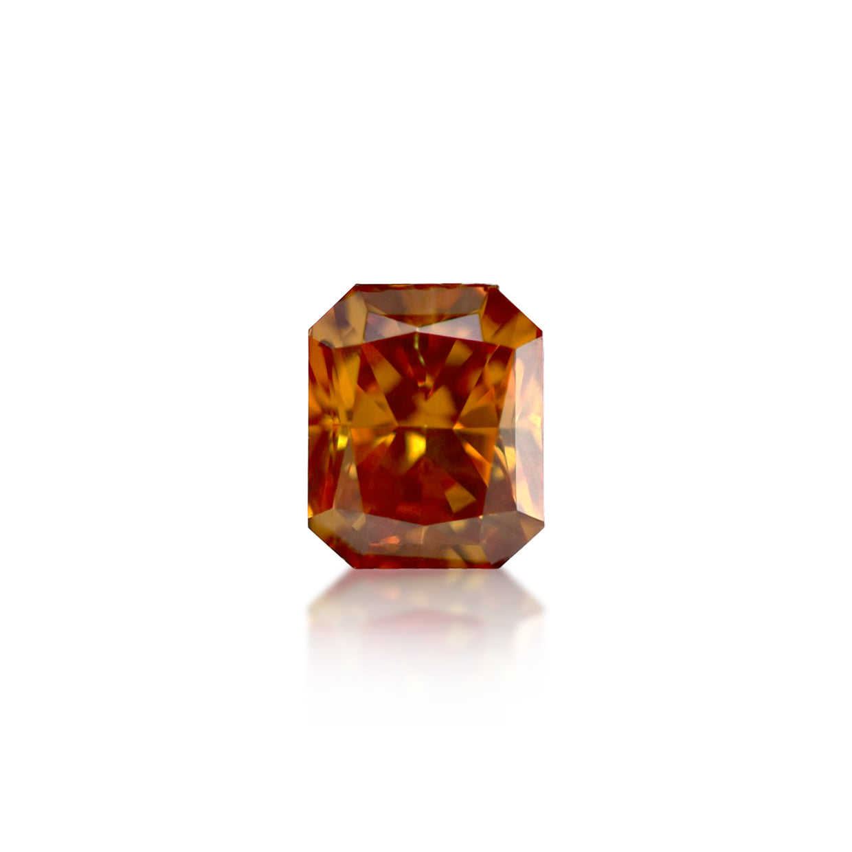 0.51ct Radiant Cut Golden Orange