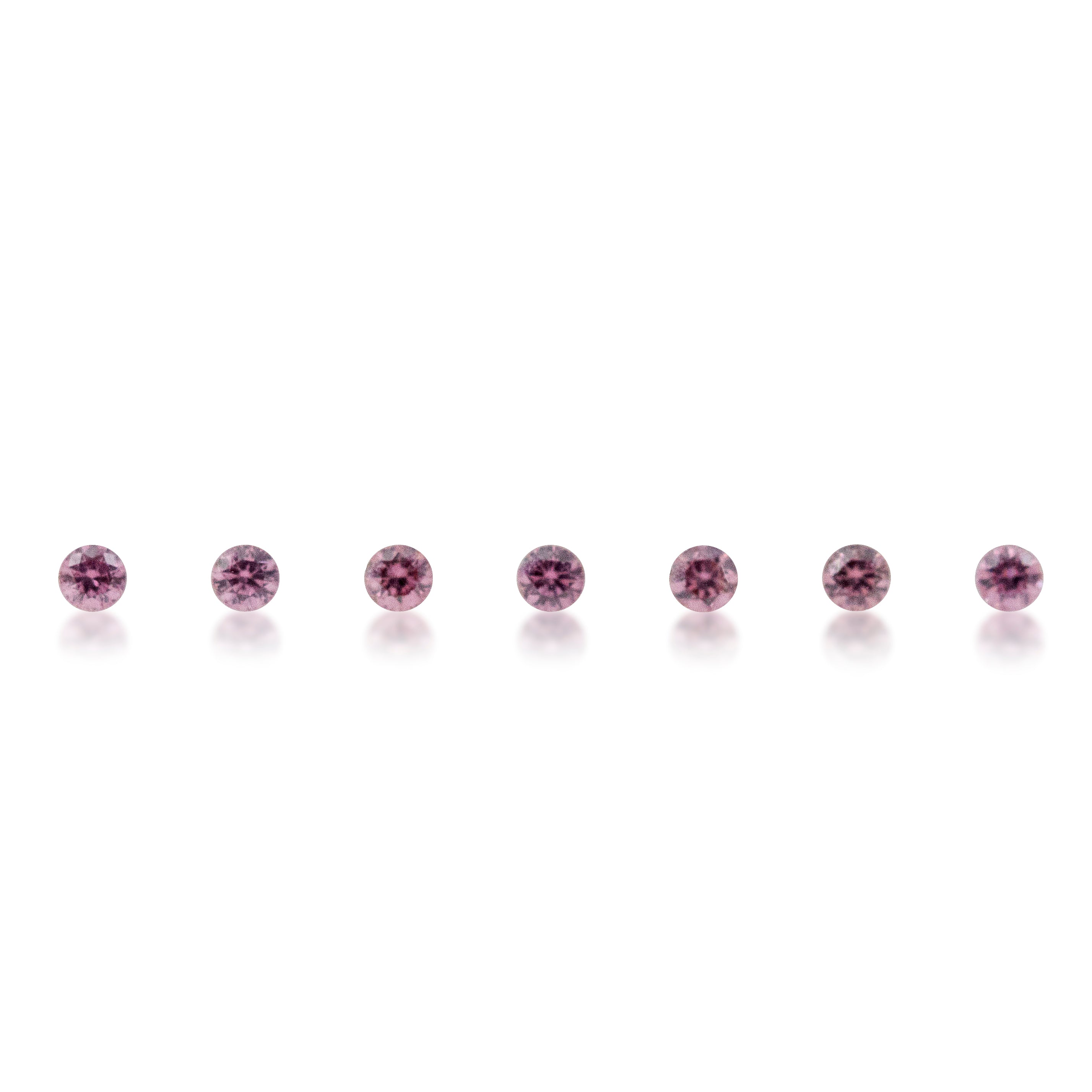 7 = 0.10ct Argyle Pink Round Brilliant Cut 4PP