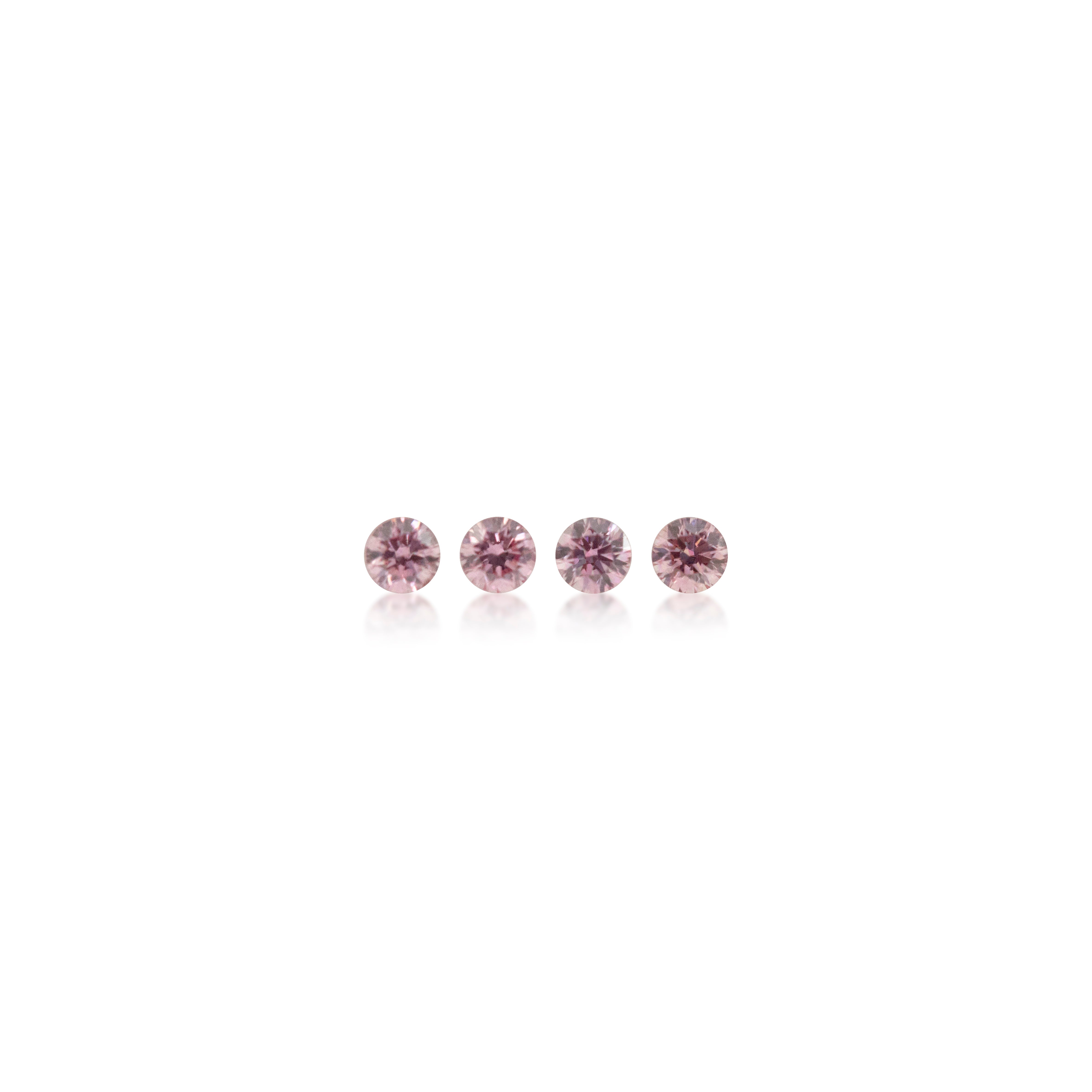 4 = 0.23ct Argyle Pink Round Brilliant Cut 5PP