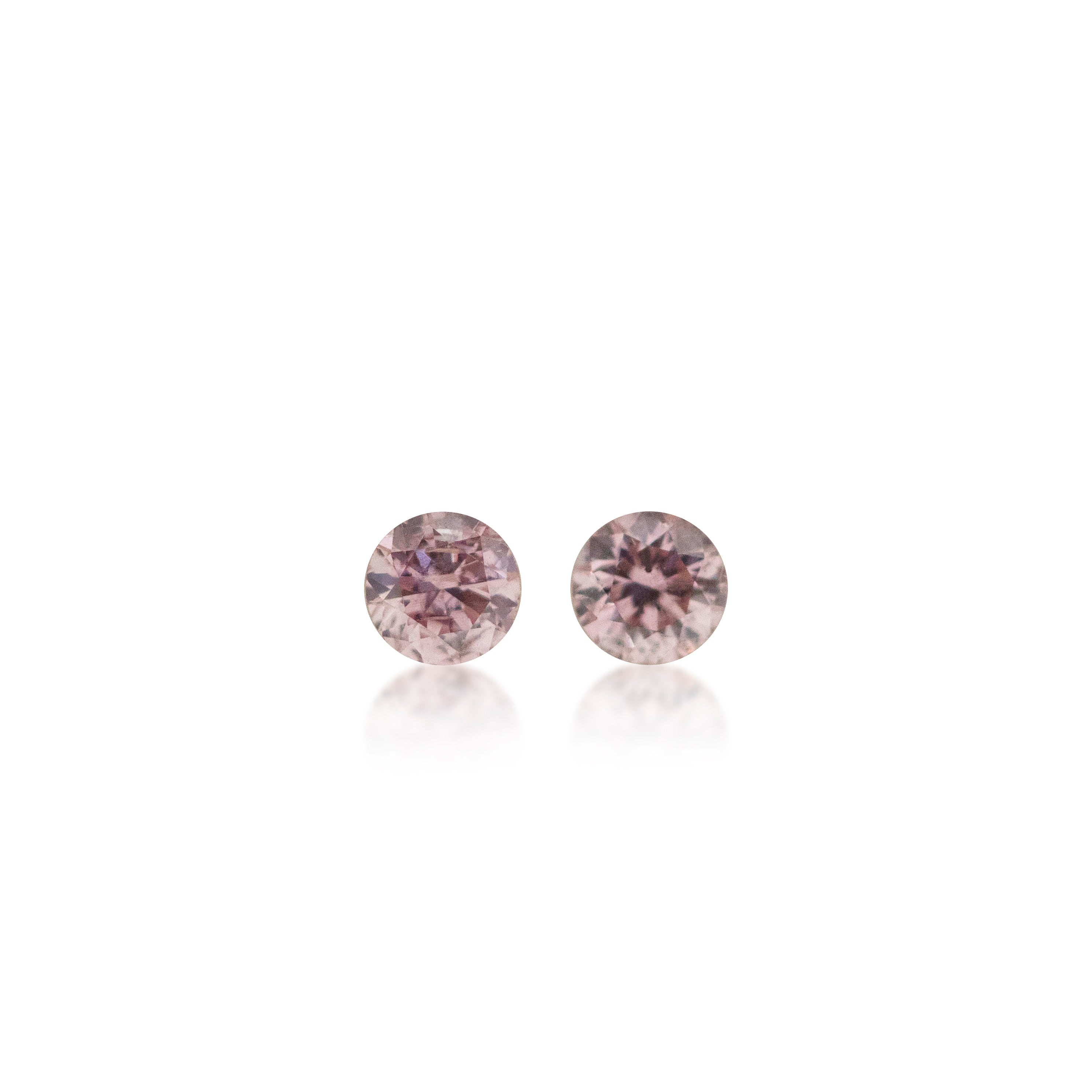 2 = 0.11ct Argyle Pink Round Brilliant Cut 6PP