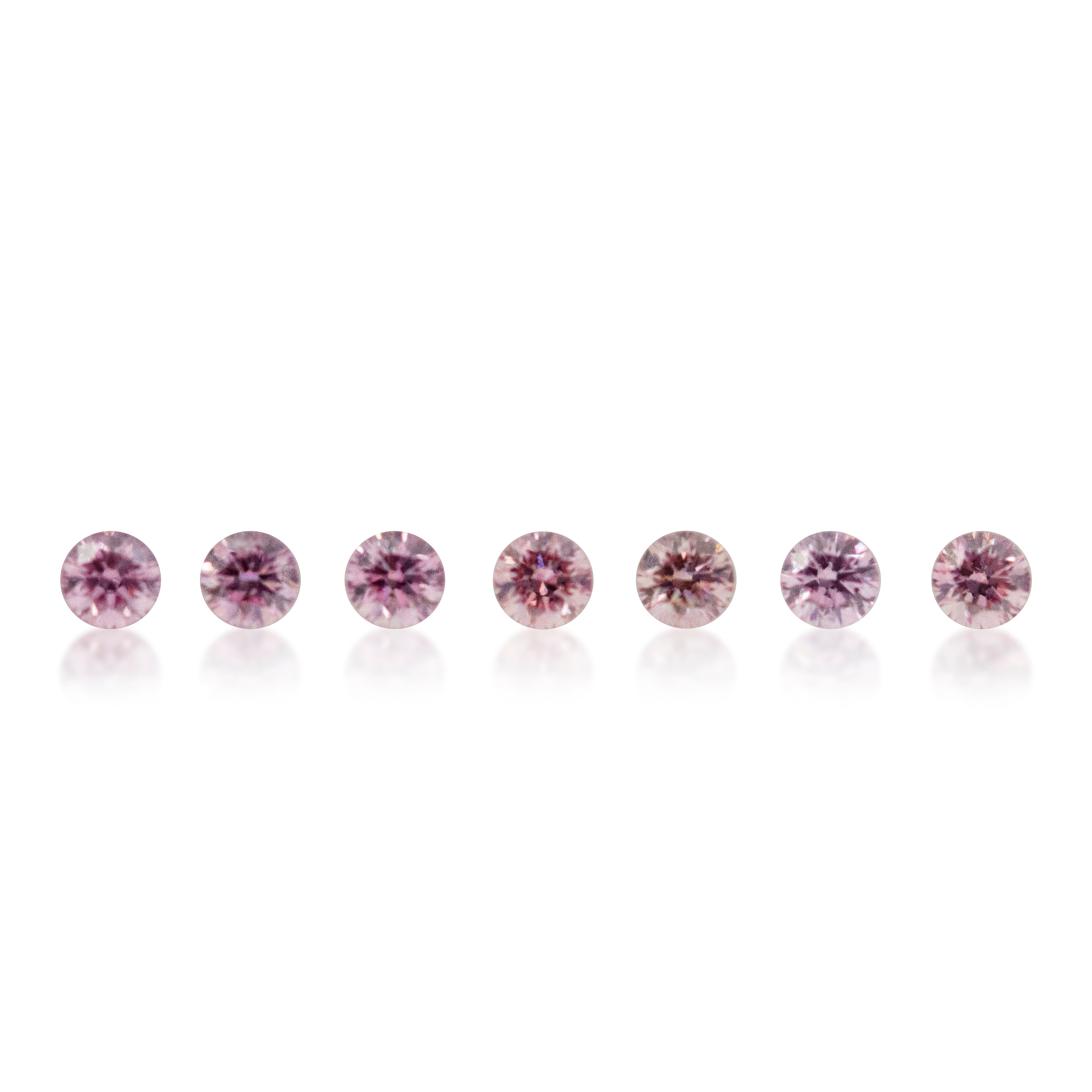 7 = 0.33ct Argyle Pink Round Brilliant Cut 6PP