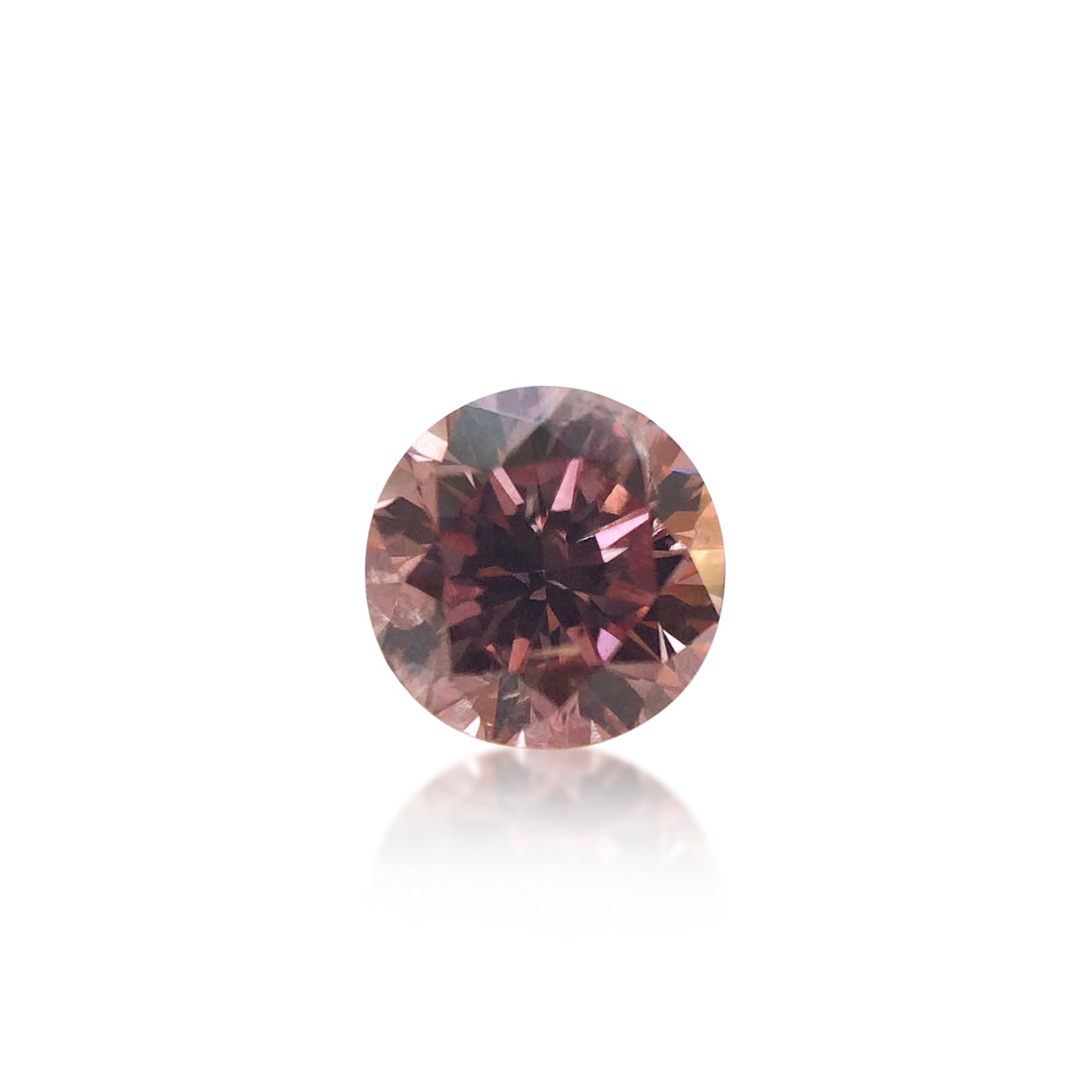 0.32ct Round Brilliant Cut 4P Pink Diamond
