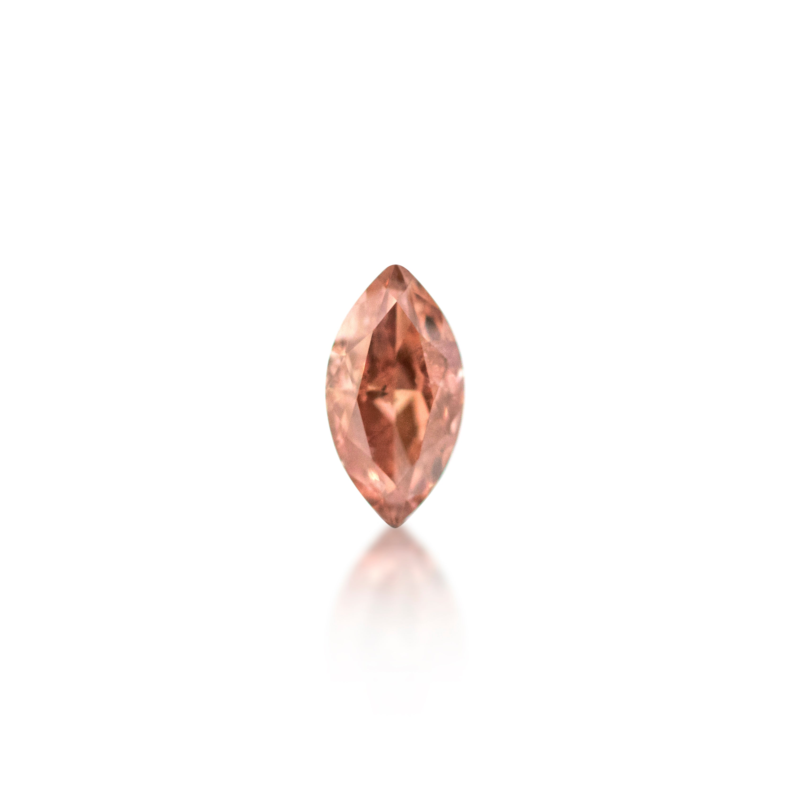 0.26 ct Marquise Cut Deep Brownish Pink Orange