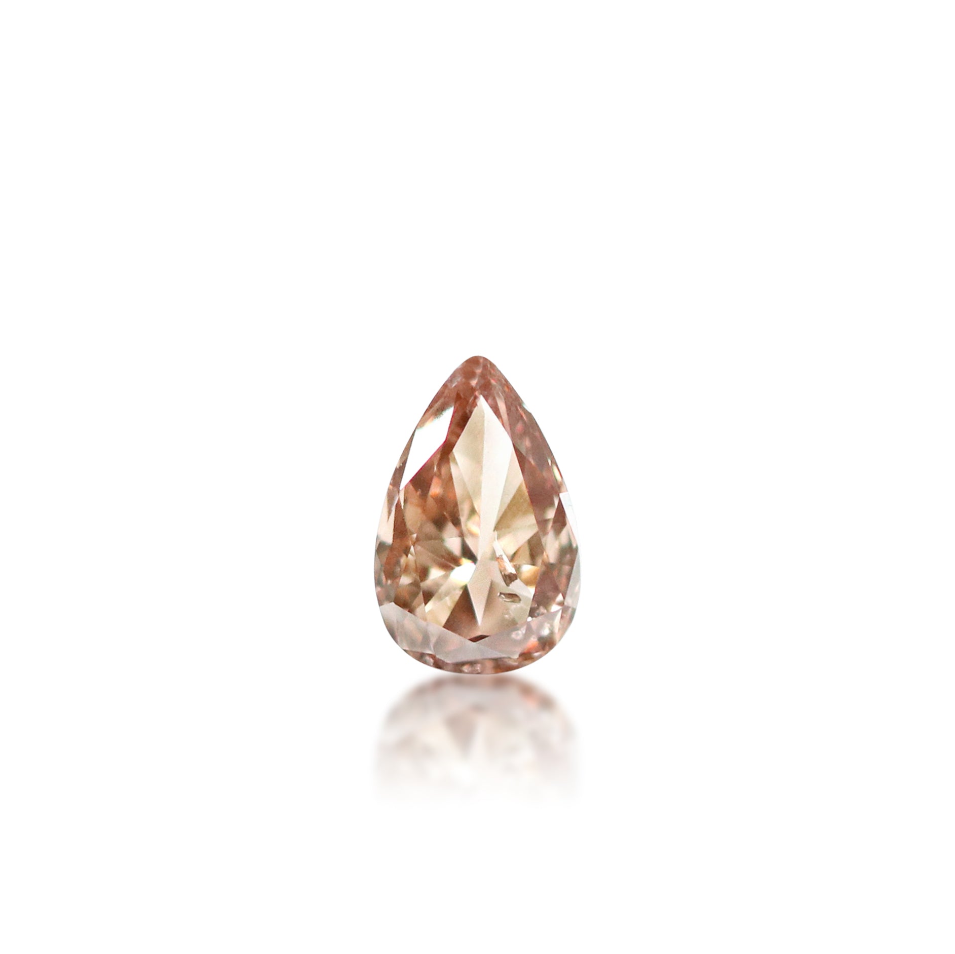 0.12ct Argyle Pinkish Brown Pear Cut