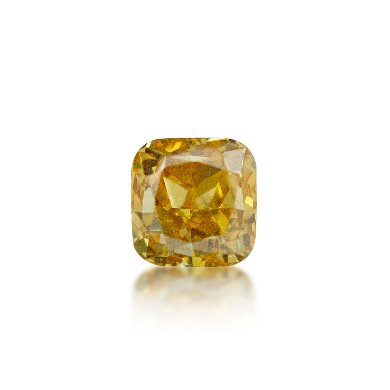 0.11 ct Cushion Cut Fancy Intense Yellow