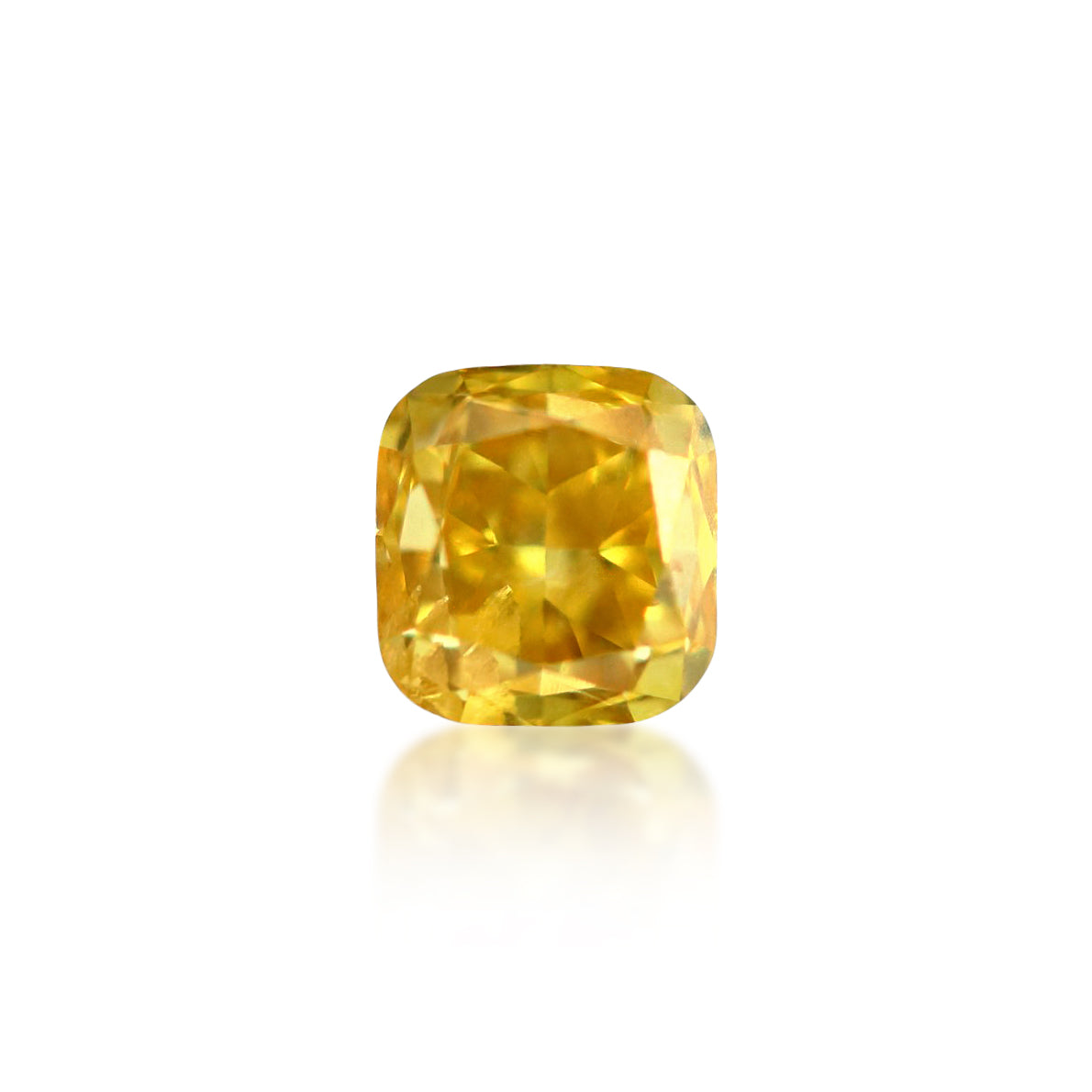 0.32 ct Cushion Cut Fancy Deep Orange Yellow