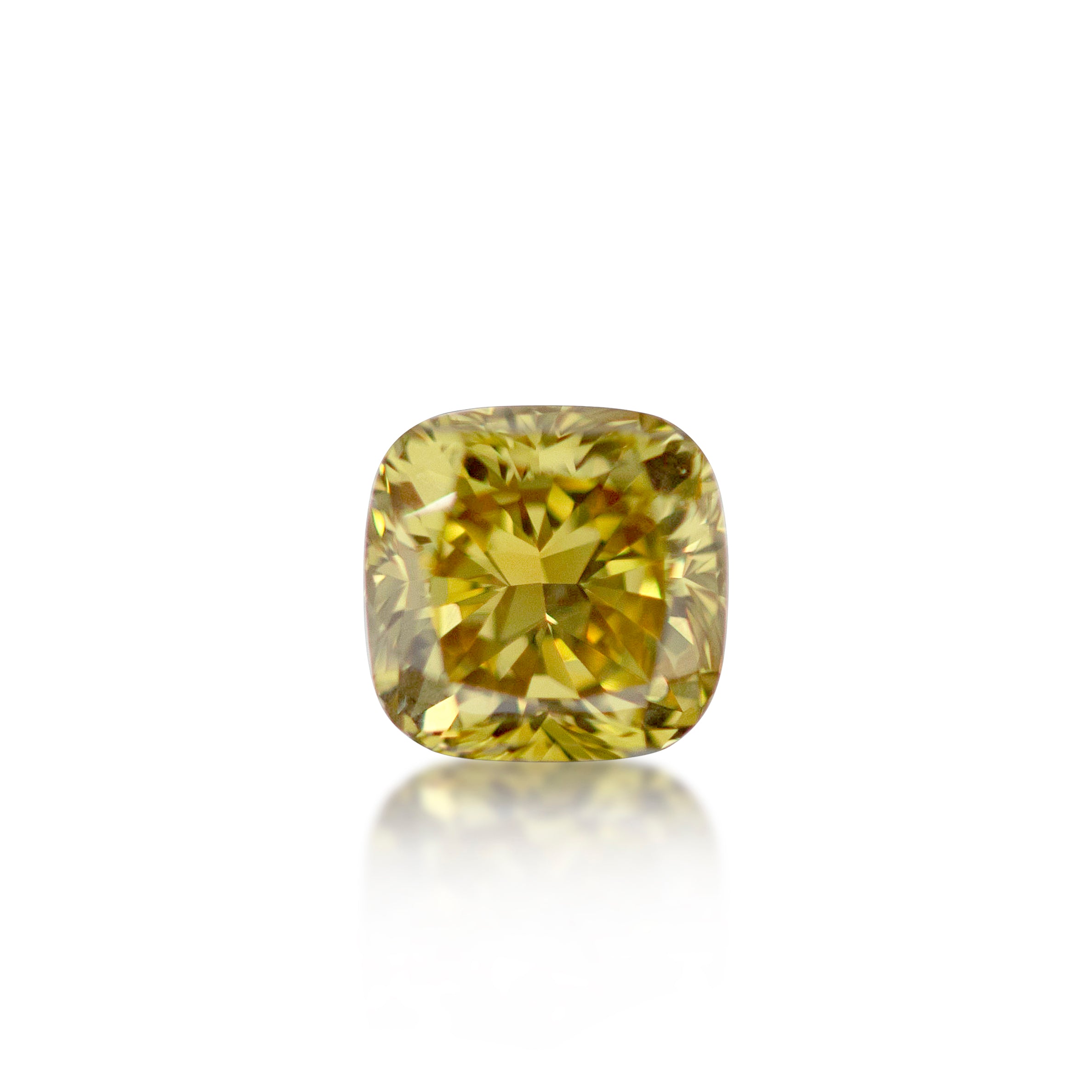0.46 ct Cushion Cut Fancy Deep Brownish Yellow