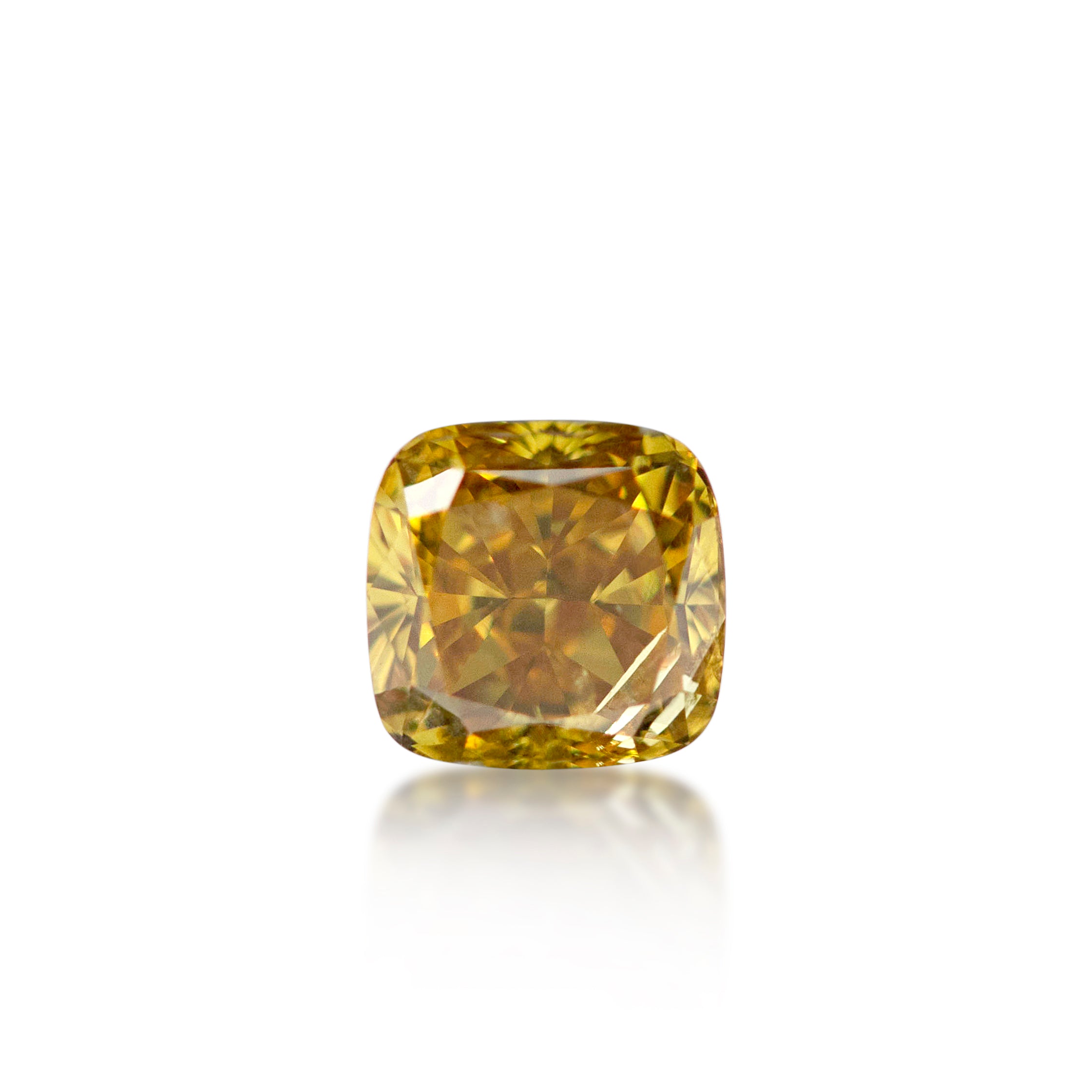 0.56 ct Cushion Cut Fancy Deep Yellow