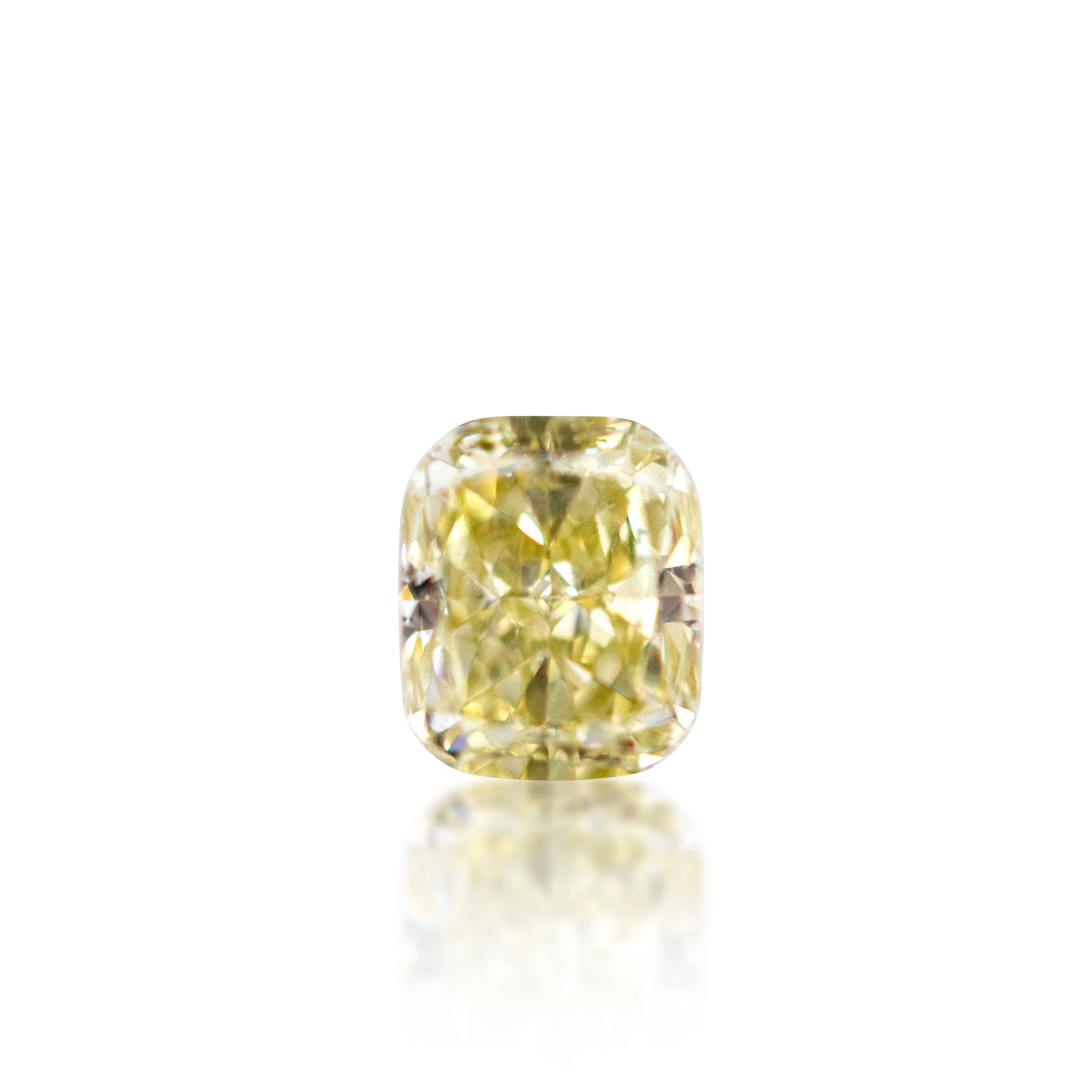 0.72 ct Cushion Cut Fancy Light Yellow