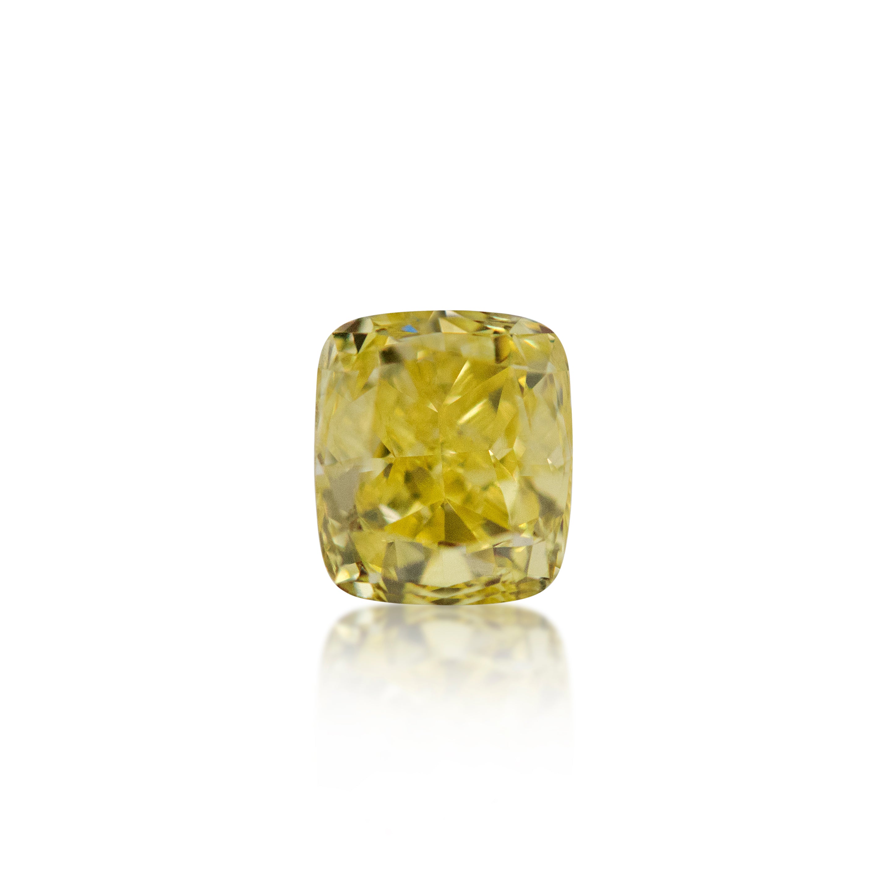 1.03 ct Cushion Cut Fancy Intense Yellow