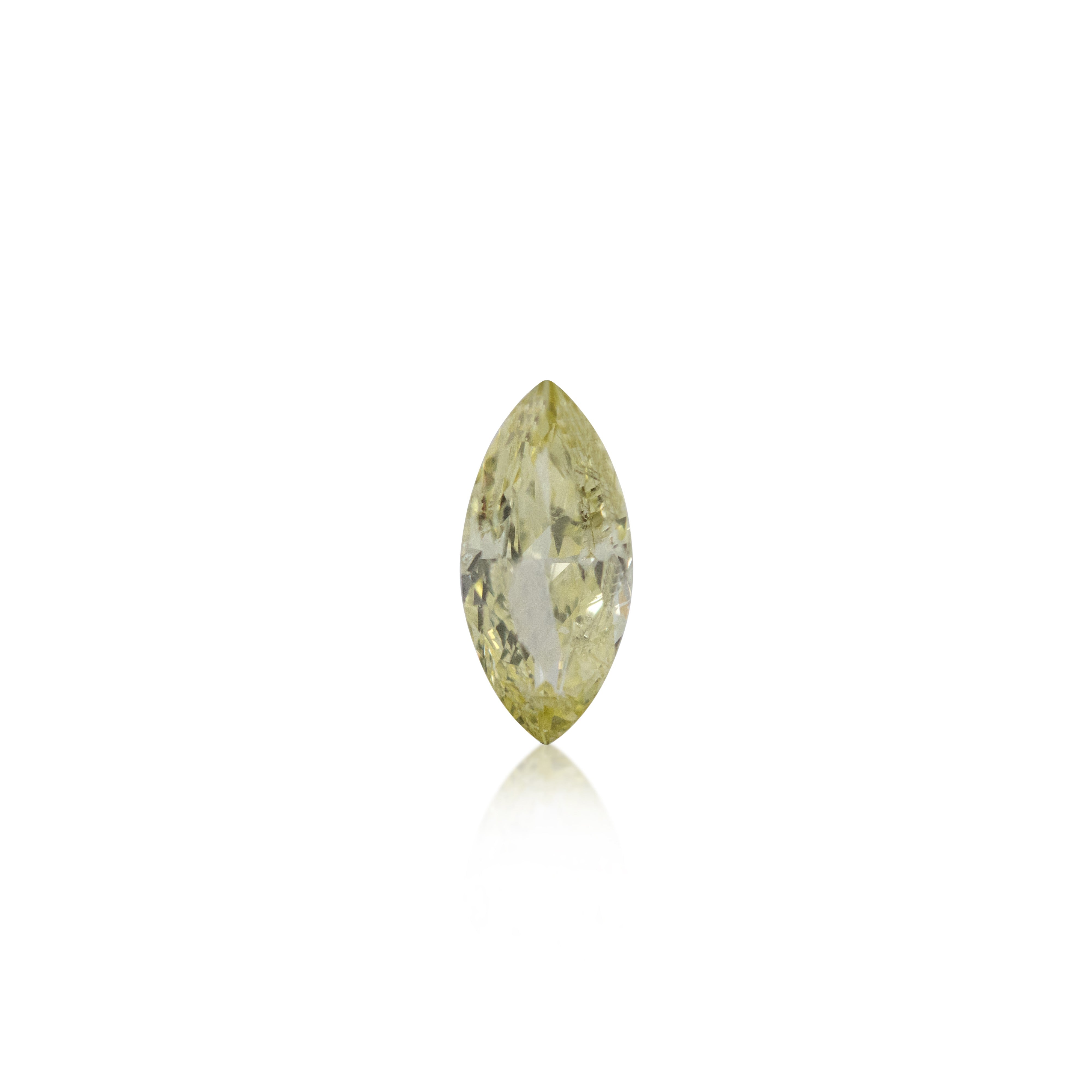 0.77ct Marquise Cut Fancy Yellow