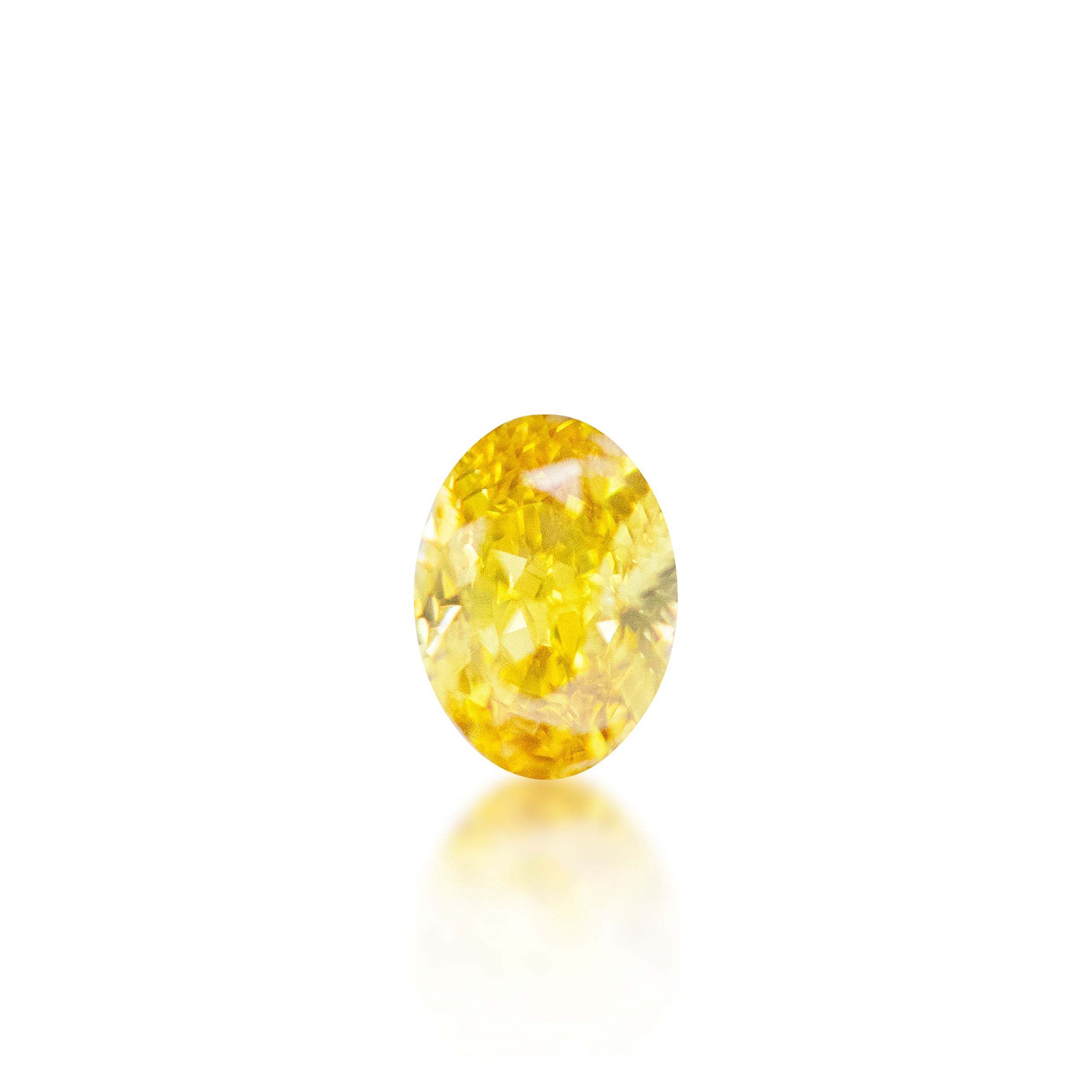 0.21ct Oval Cut Fancy Orange Yellow