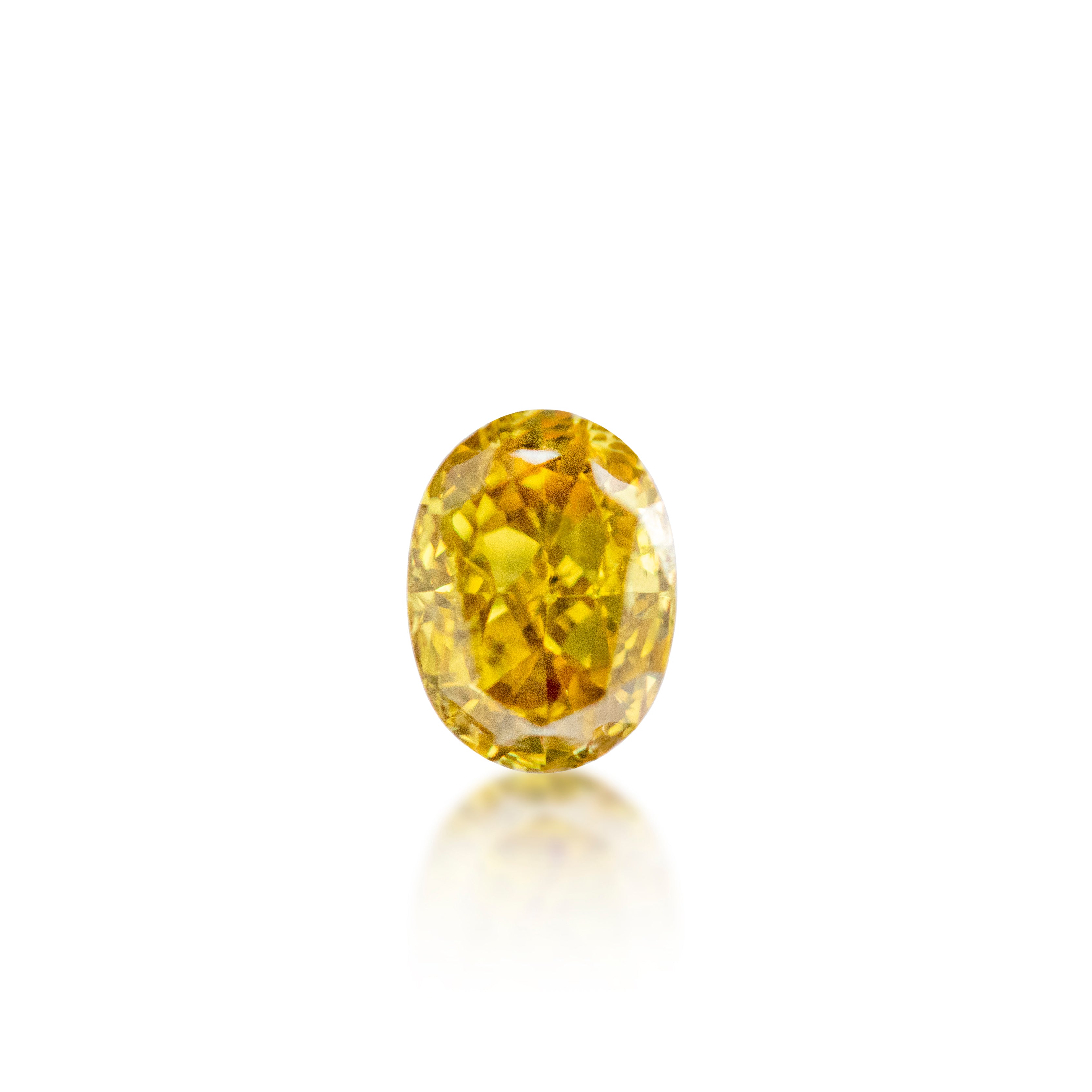 0.36ct Oval Cut fancy Intense Orange Yellow