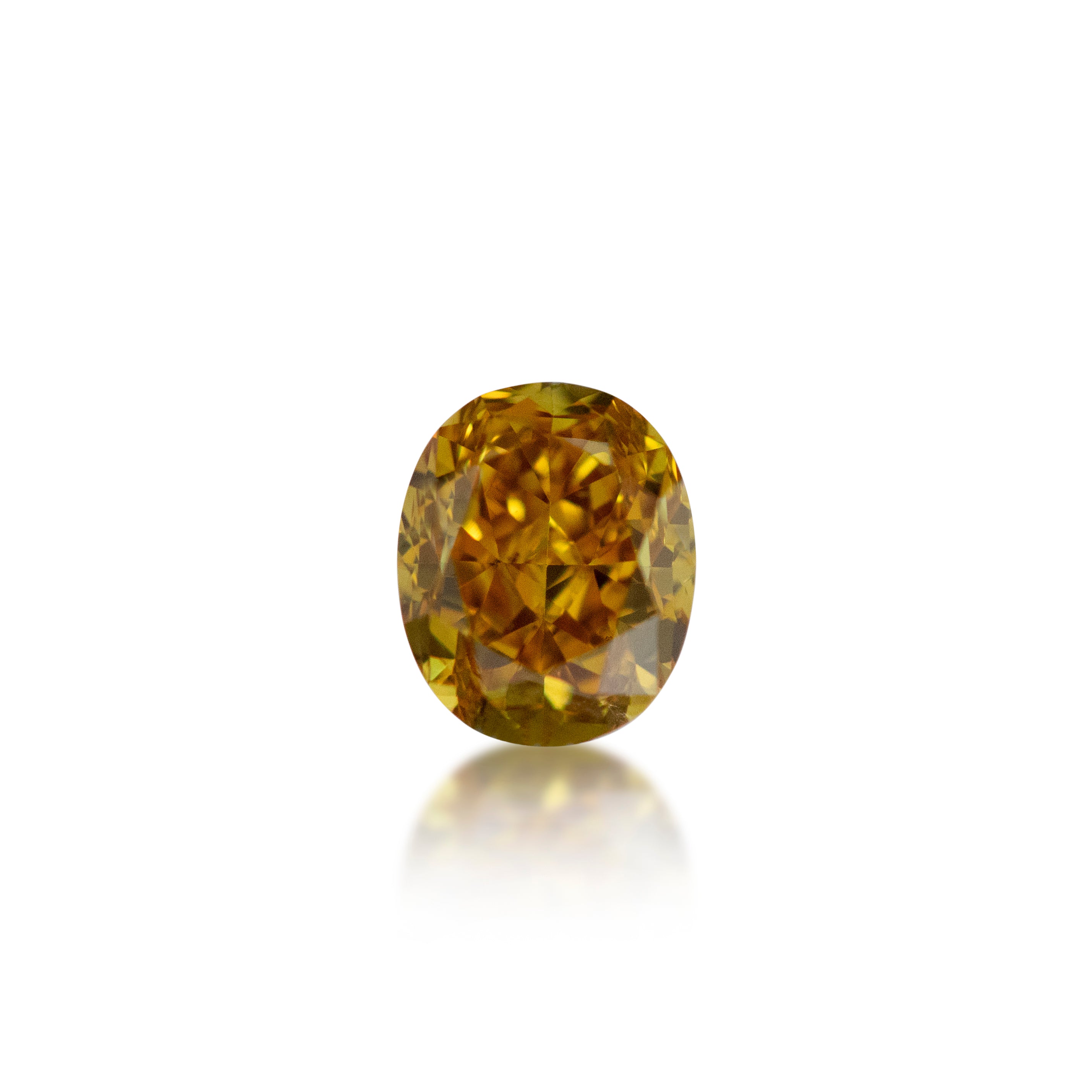 0.43 ct Oval Cut Fancy Orange Yellow