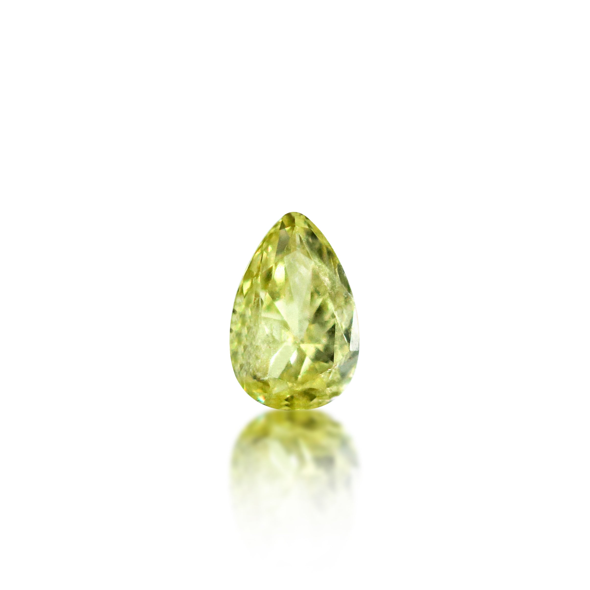 0.20ct Fancy Light Yellow Pear Cut 