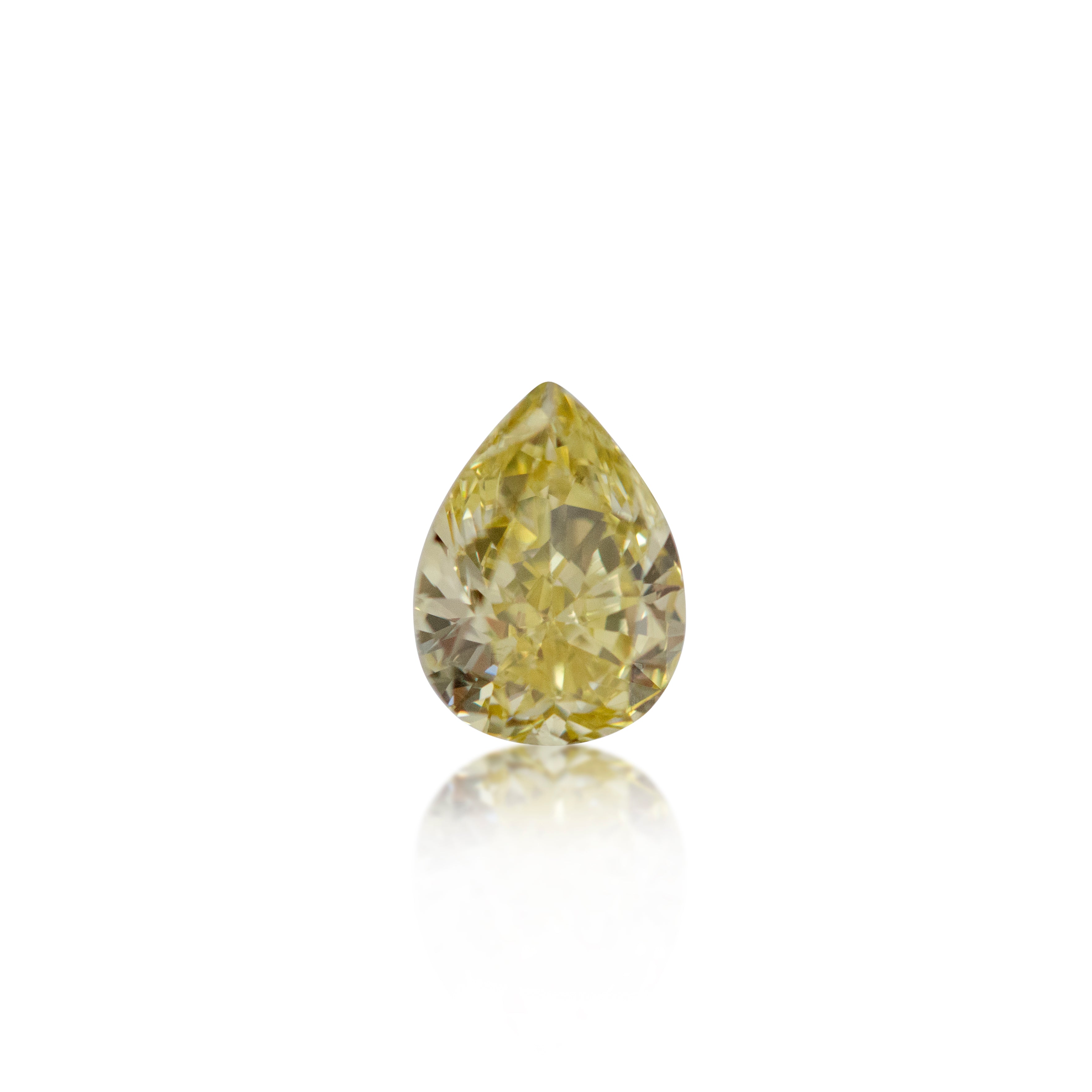 0.73 ct Pear Cut Fancy Intense Yellow