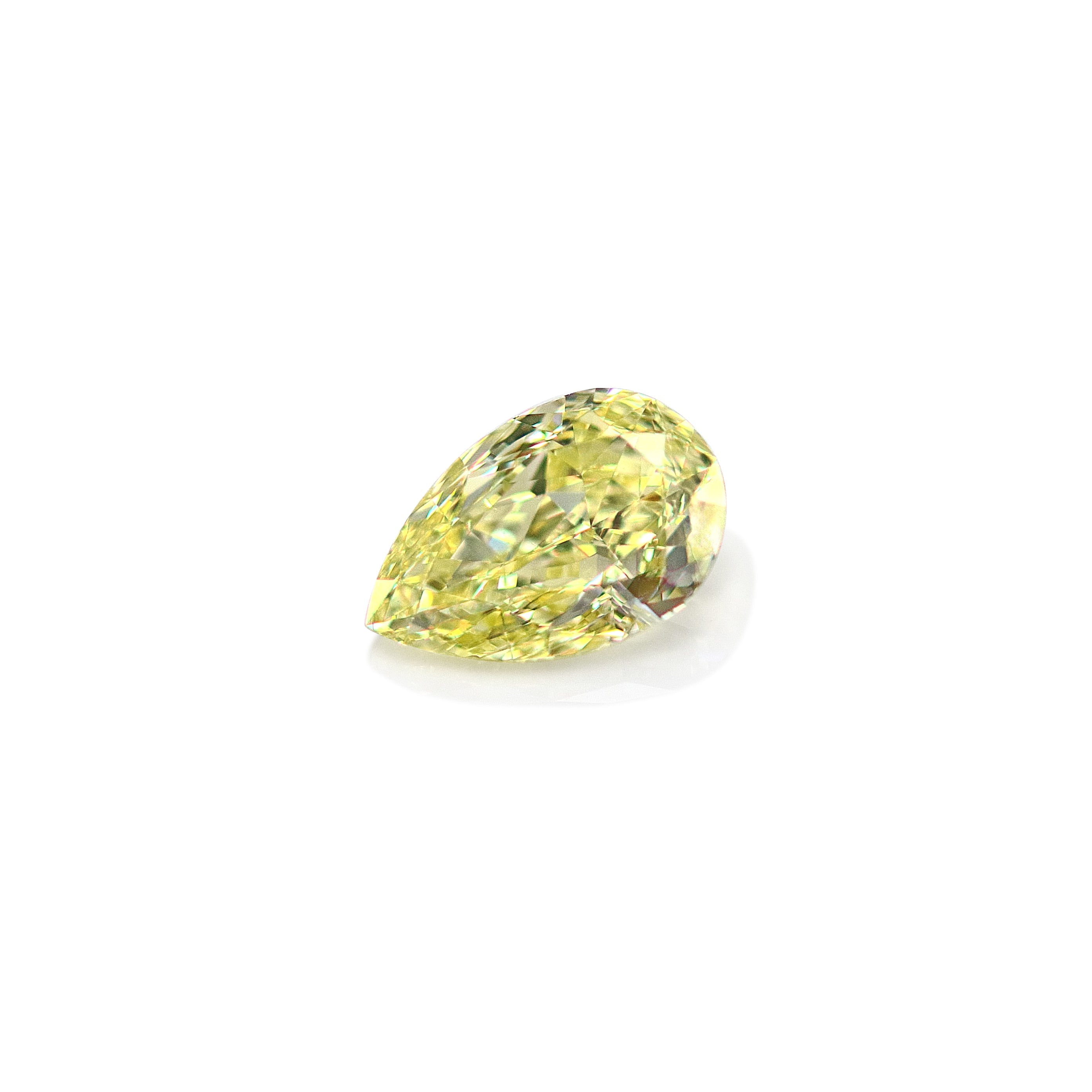 1.00 ct Pear Cut Fancy Light Yellow