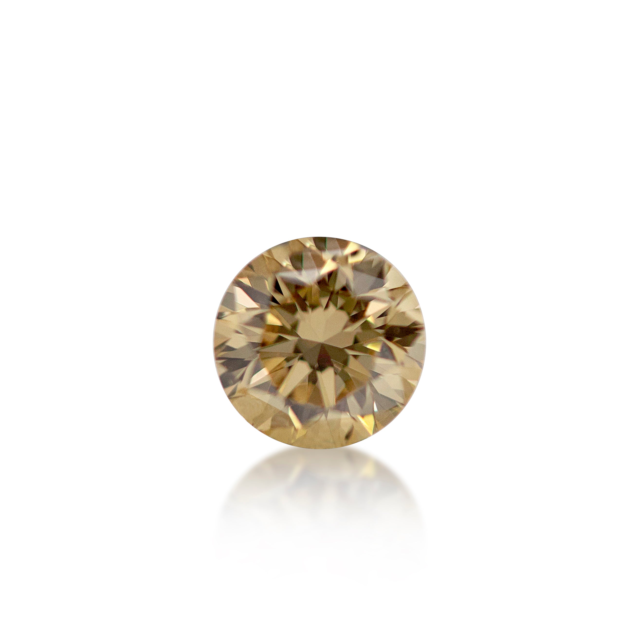 0.51 ct Round Brilliant Cut Fancy Brown Yellow